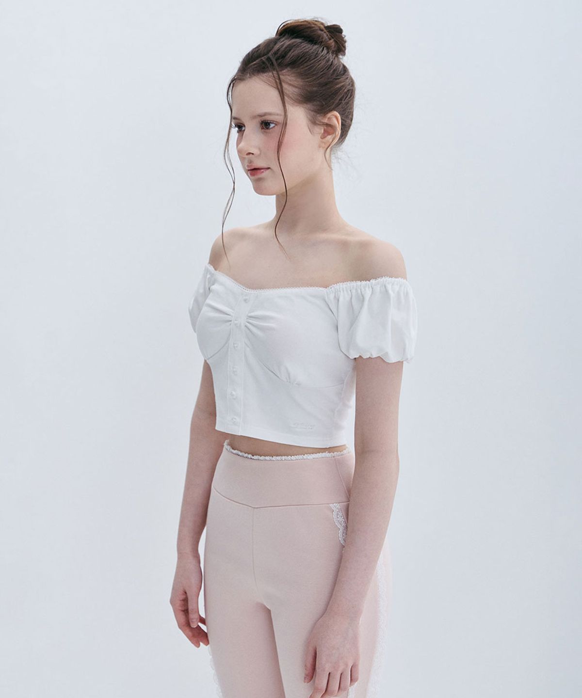 모아벨(MOABEL) COQUETTE PUFF TOP - CREAM