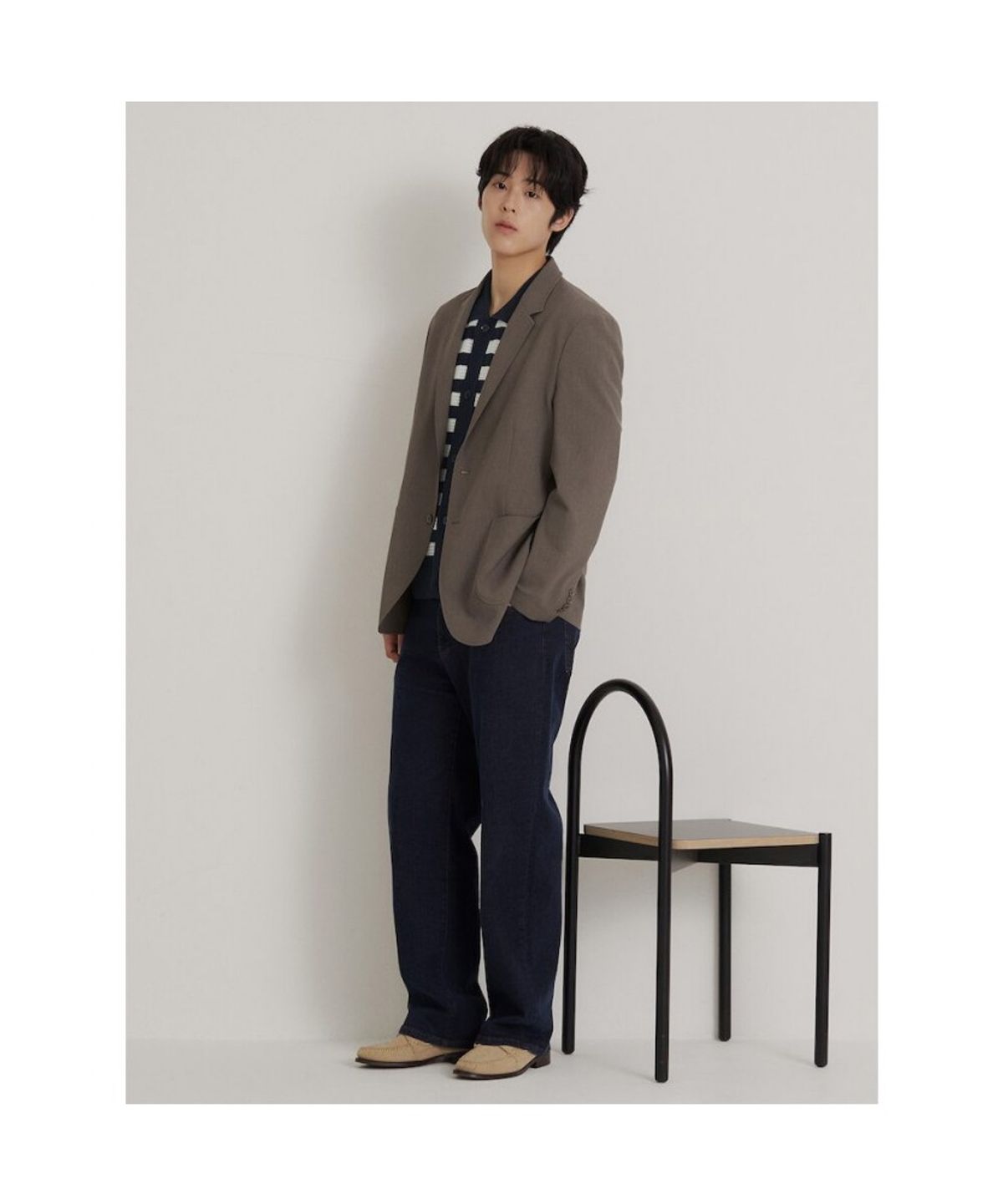 빈폴 멘(BEANPOLE MEN) 하이브리즈 스트레치 재킷  브라운