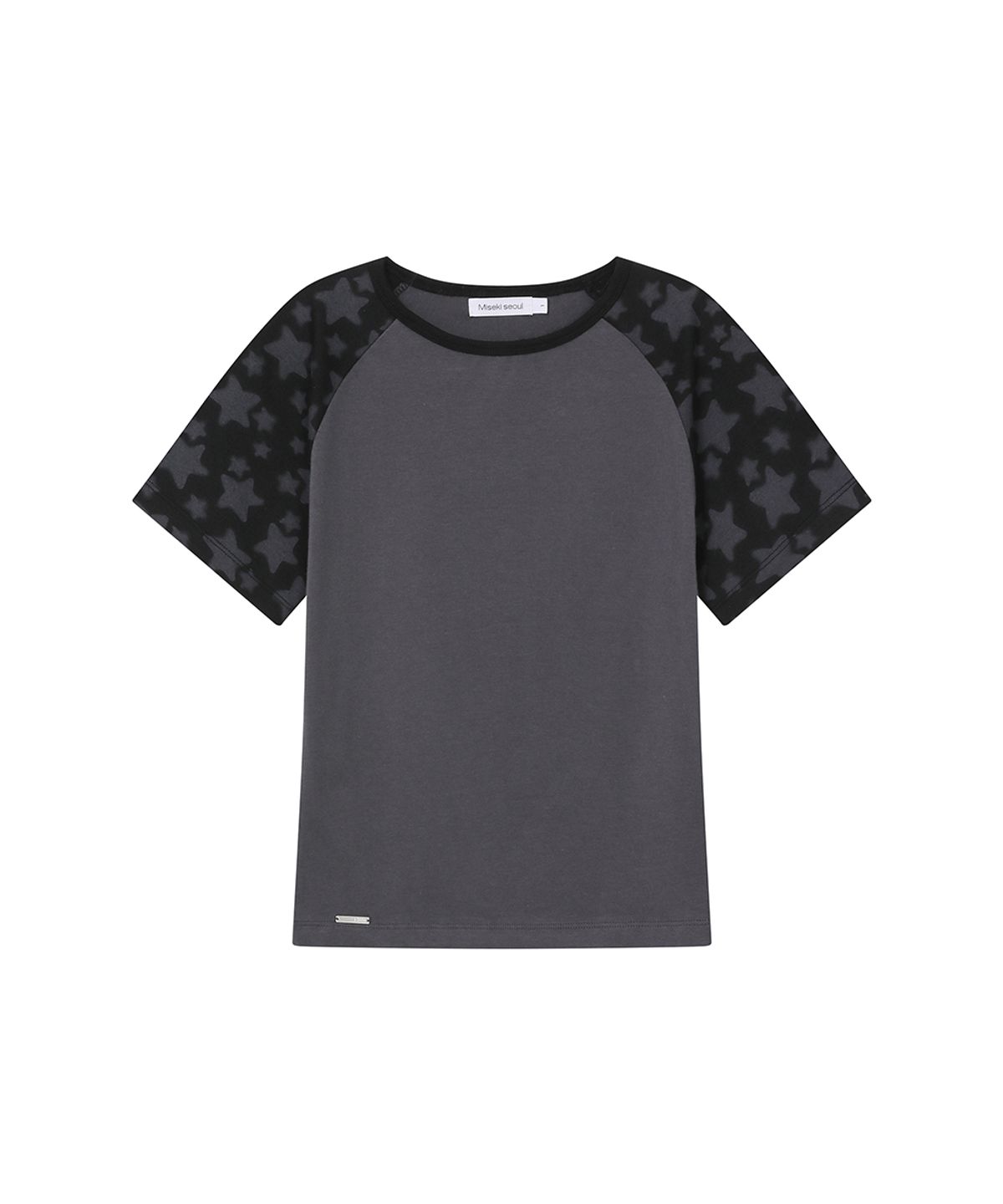 미세키서울(MISEKI SEOUL) Midnight stars raglan short sleeve CHARCOAL