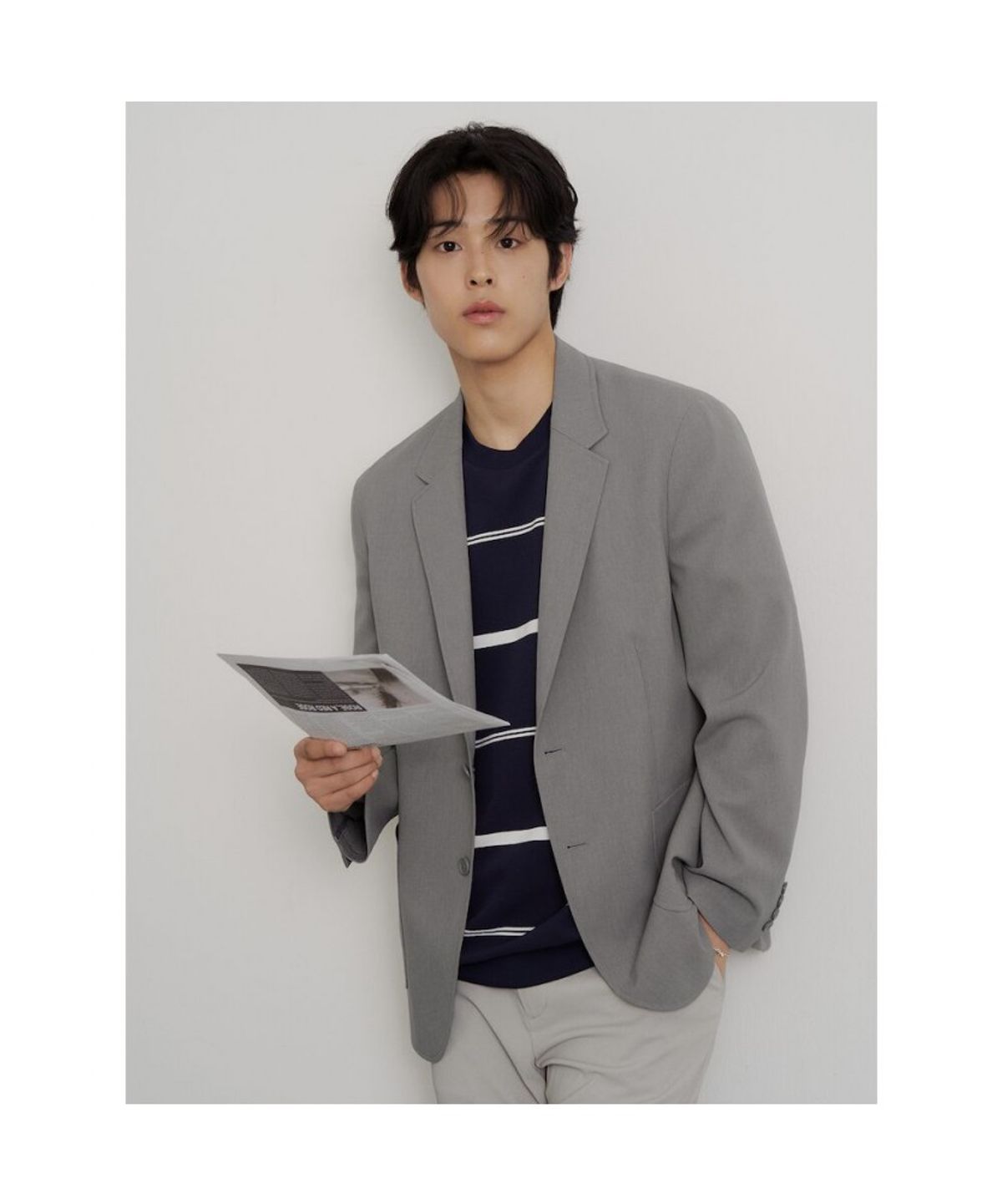 빈폴 멘(BEANPOLE MEN) 하이브리즈 스트레치 재킷  라이트 그레이