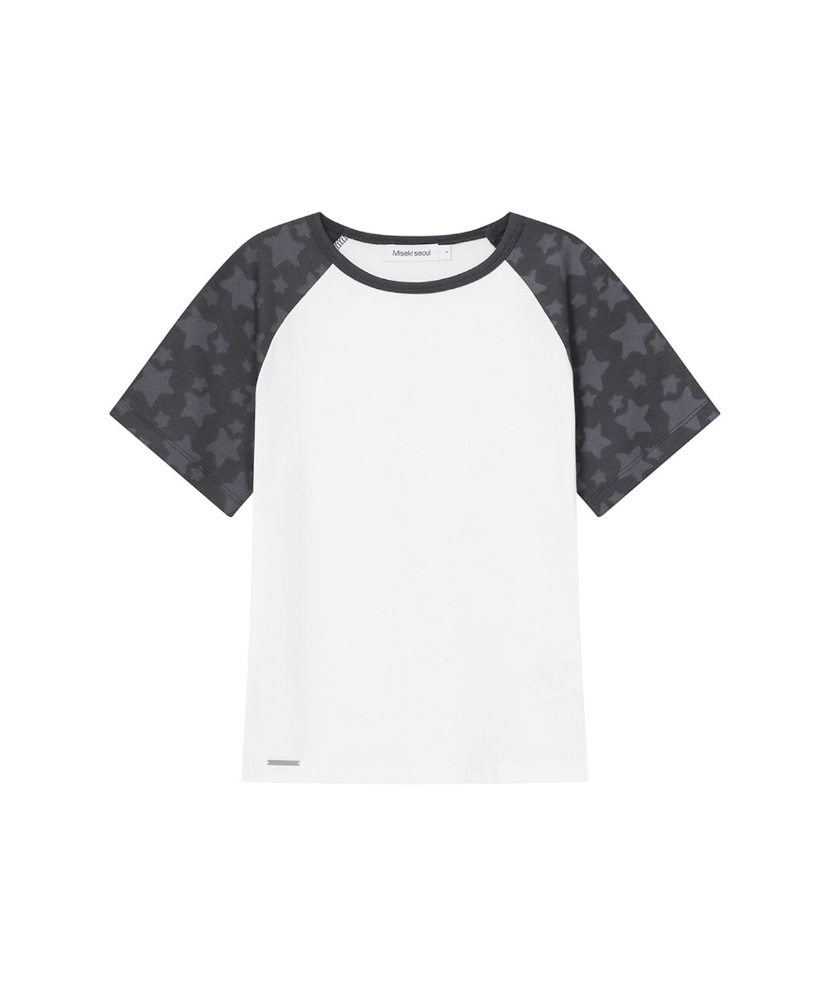 미세키서울(MISEKI SEOUL) Midnight stars raglan short sleeve WHITE