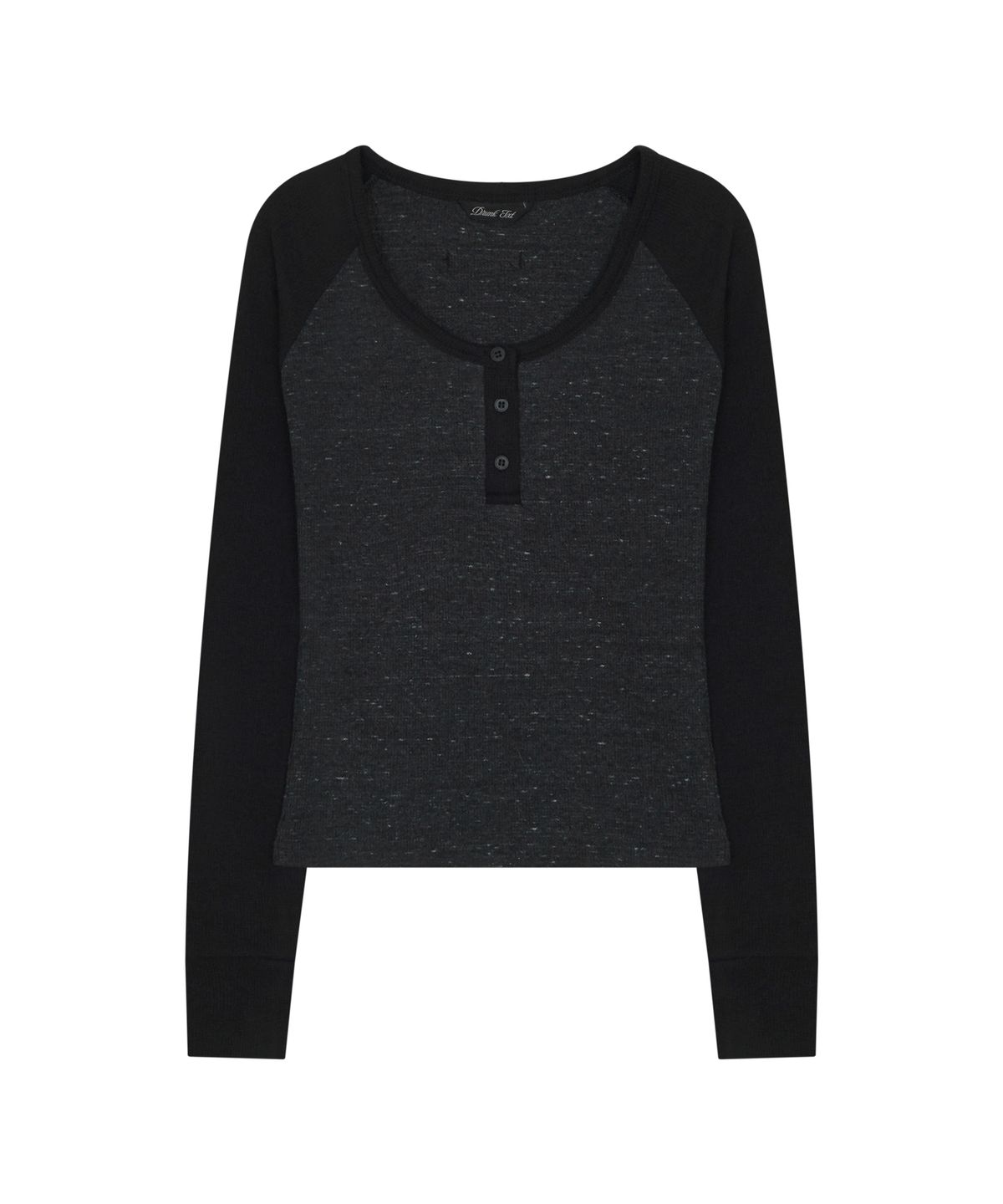 드렁크텍스트(DRUNKTXT) [Woman] Reglan Henly Neck Long Sleeve Black