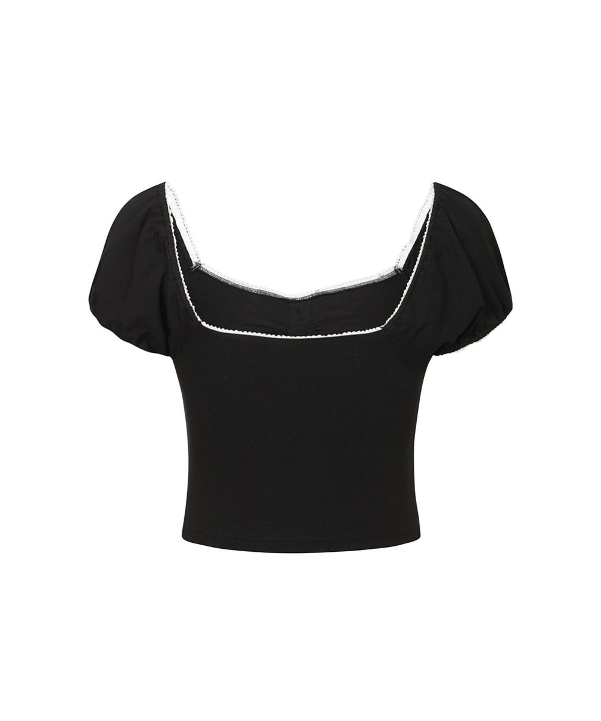 모아벨(MOABEL) COQUETTE PUFF TOP - BLACK