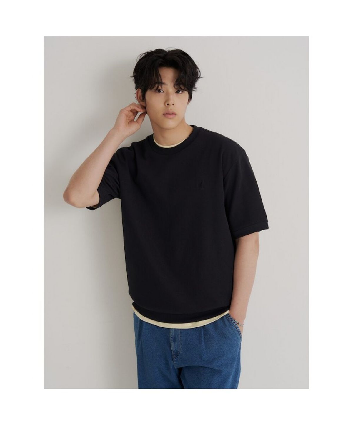 빈폴 멘(BEANPOLE MEN) 모던 라운드넥 맨투맨 티셔츠  애쉬
