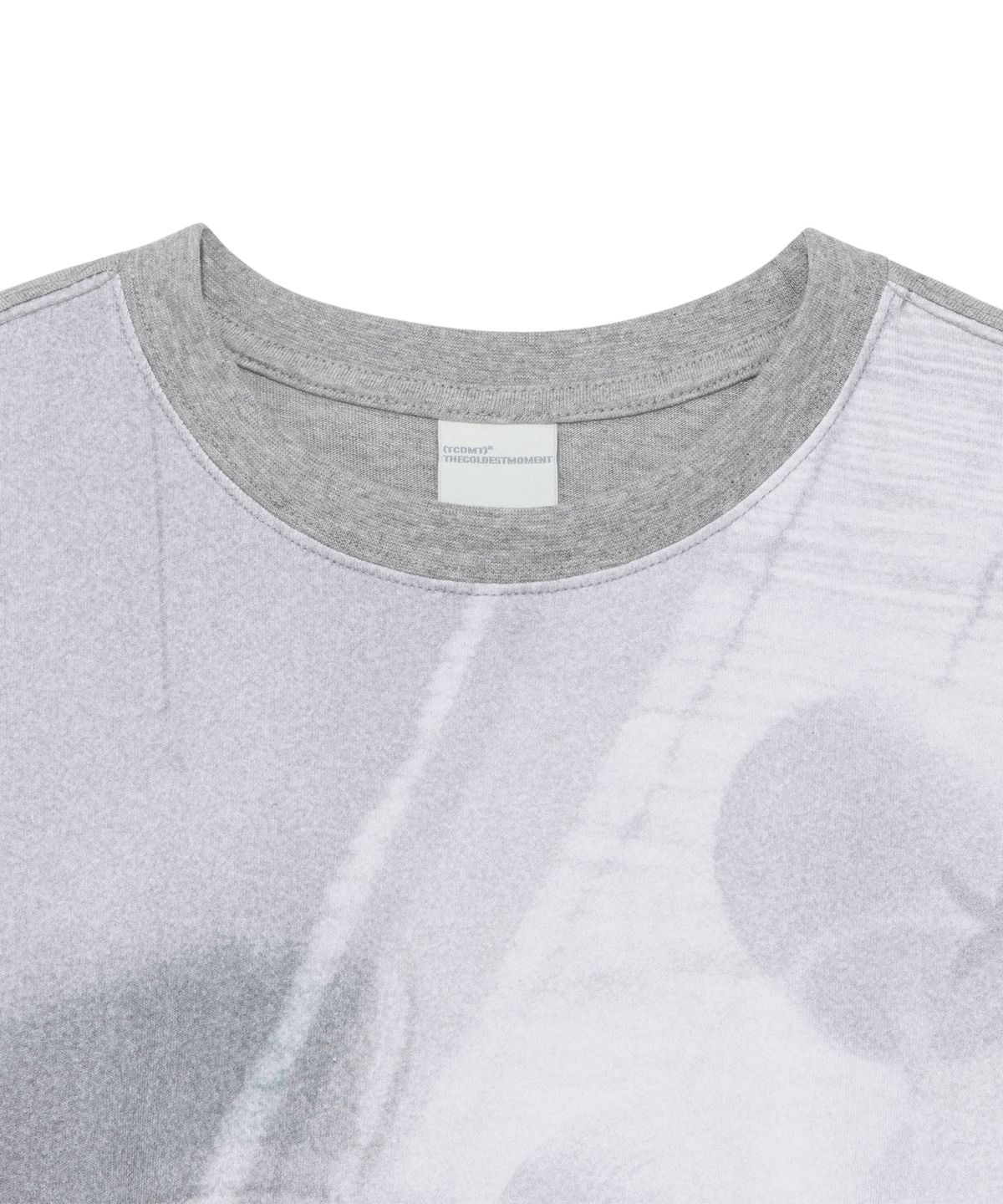 더콜디스트모먼트(THE COLDEST MOMENT) (w) TCM print crop T (melange grey)