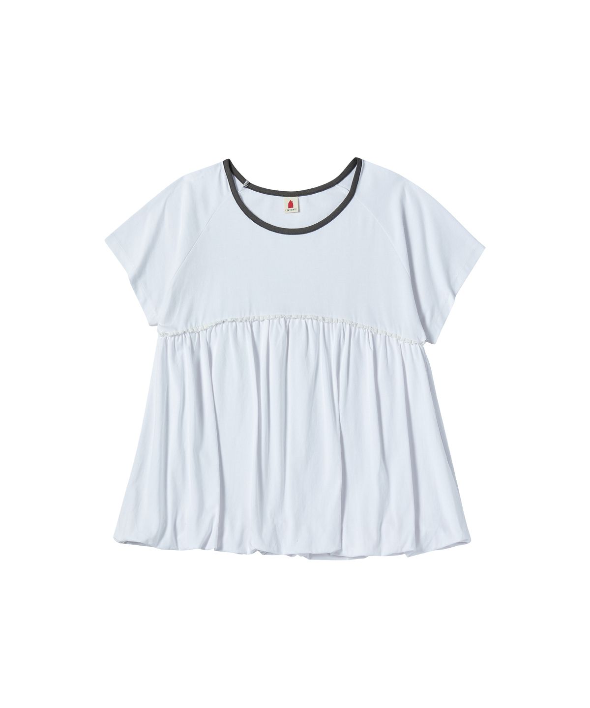 꼬모니노즈(COMONINOZ) W RAGLAN PUFF T-SHIRT [IVORY]