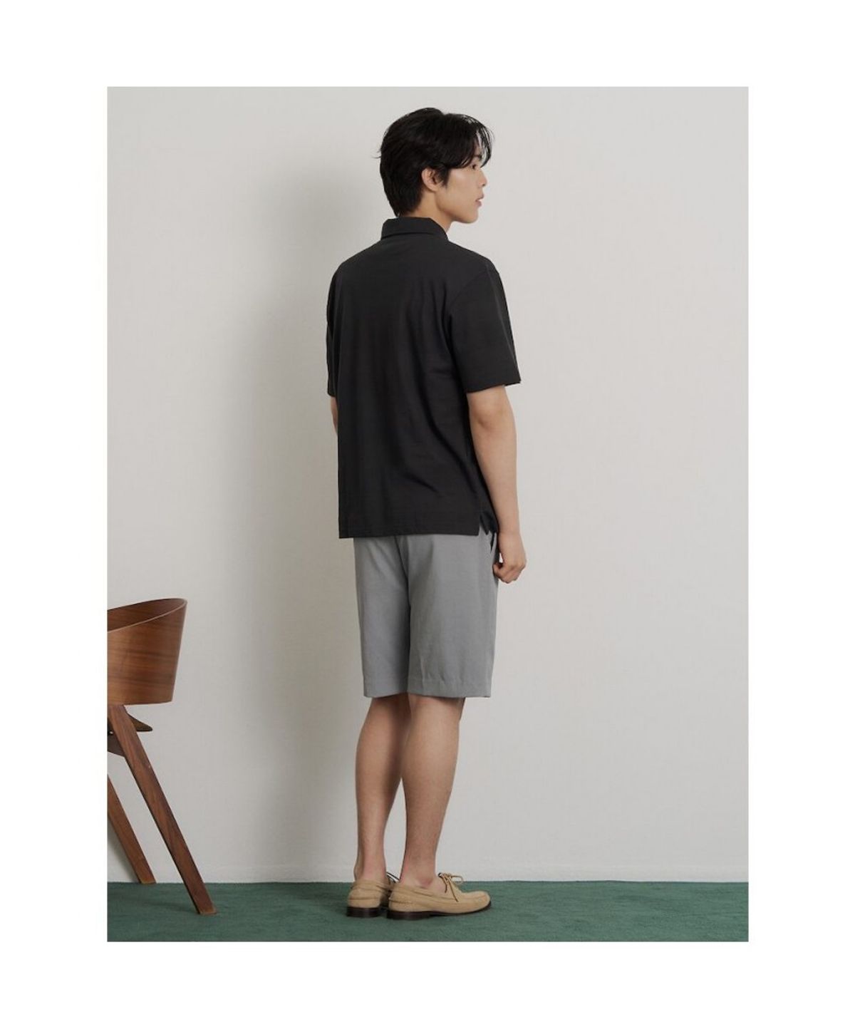 빈폴 멘(BEANPOLE MEN) 텍스처 톤온톤 스트라이프 티셔츠  애쉬