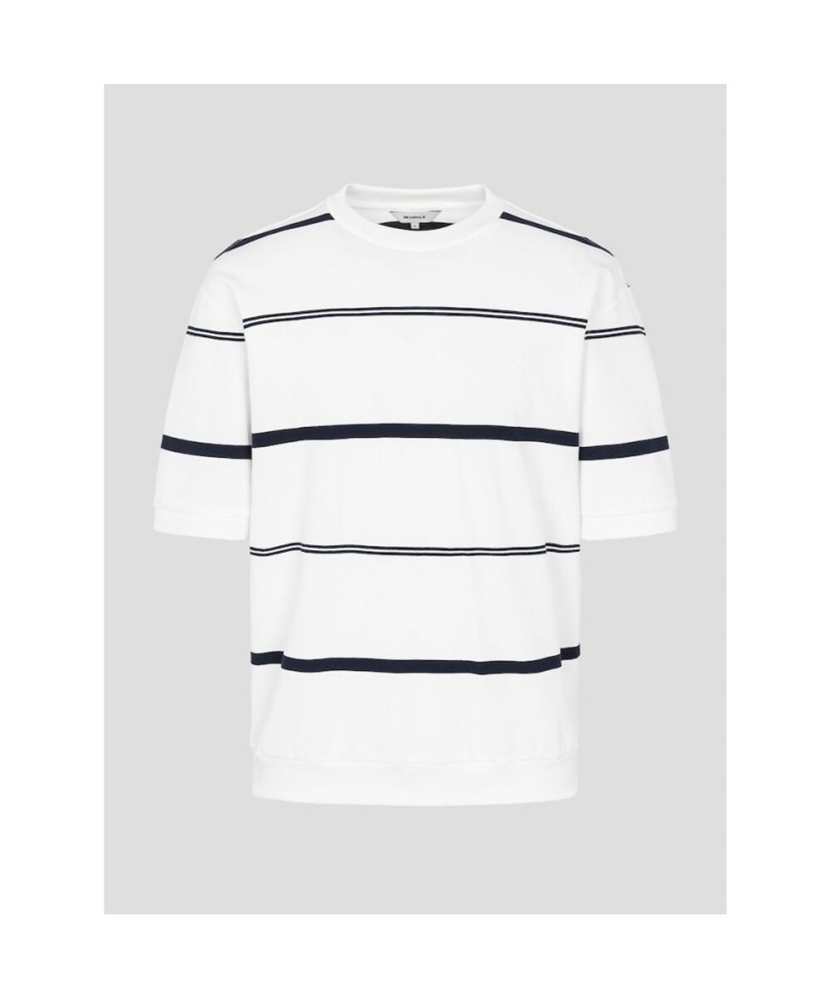 빈폴 멘(BEANPOLE MEN) 모던 선염 라운드넥 맨투맨 티셔츠  화이트