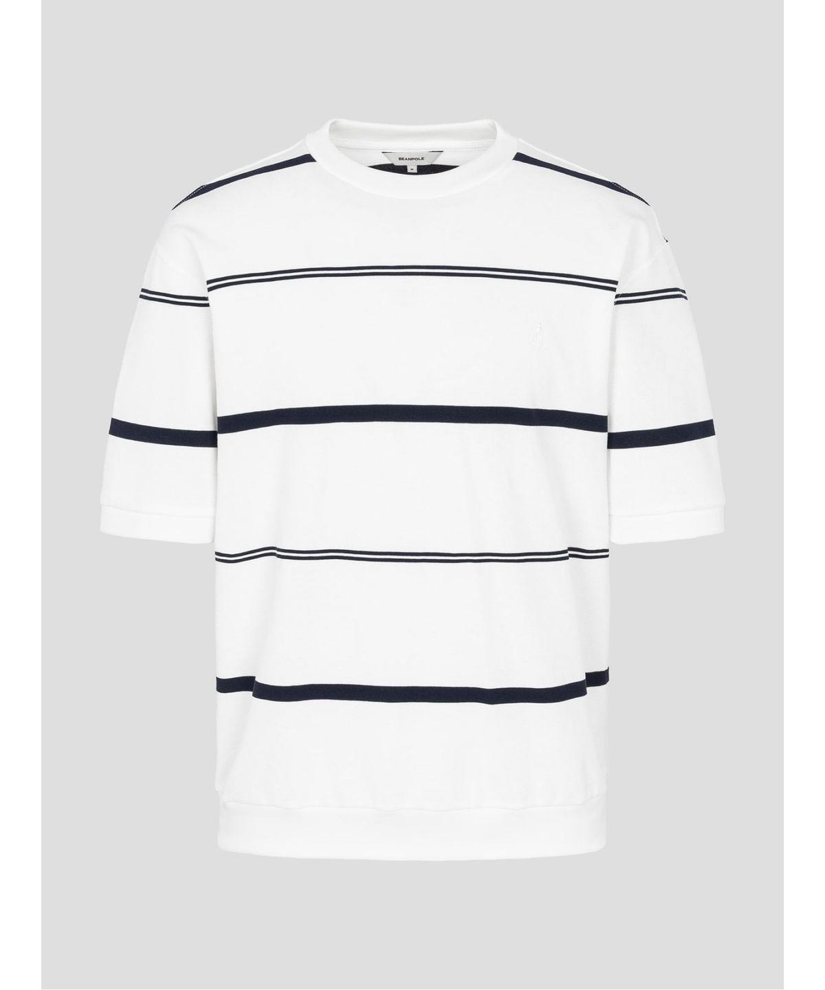 빈폴 멘(BEANPOLE MEN) 모던 선염 라운드넥 맨투맨 티셔츠  화이트