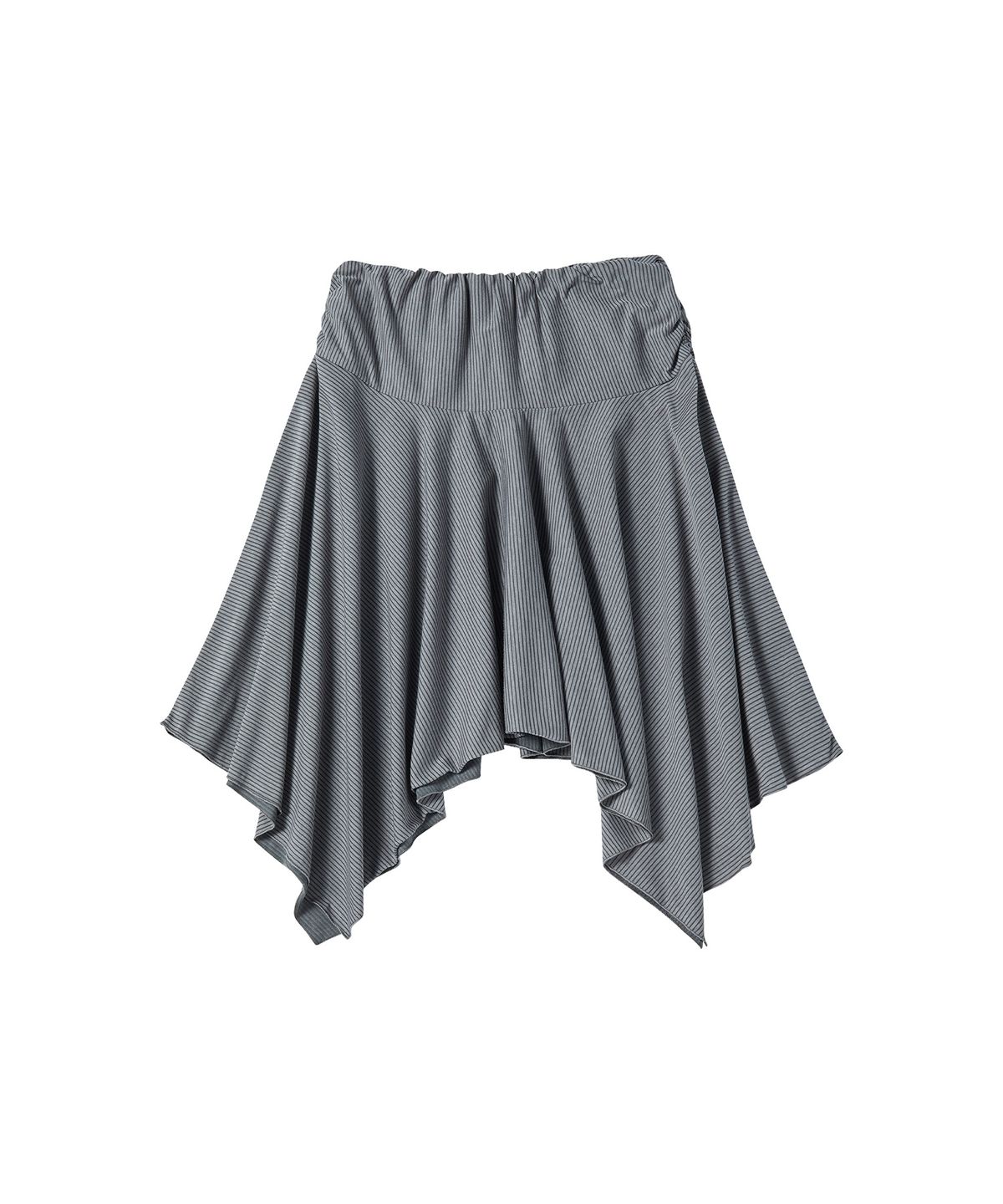 꼬모니노즈(COMONINOZ) W STRIPE LAYERED SKIRT [KHAKI]