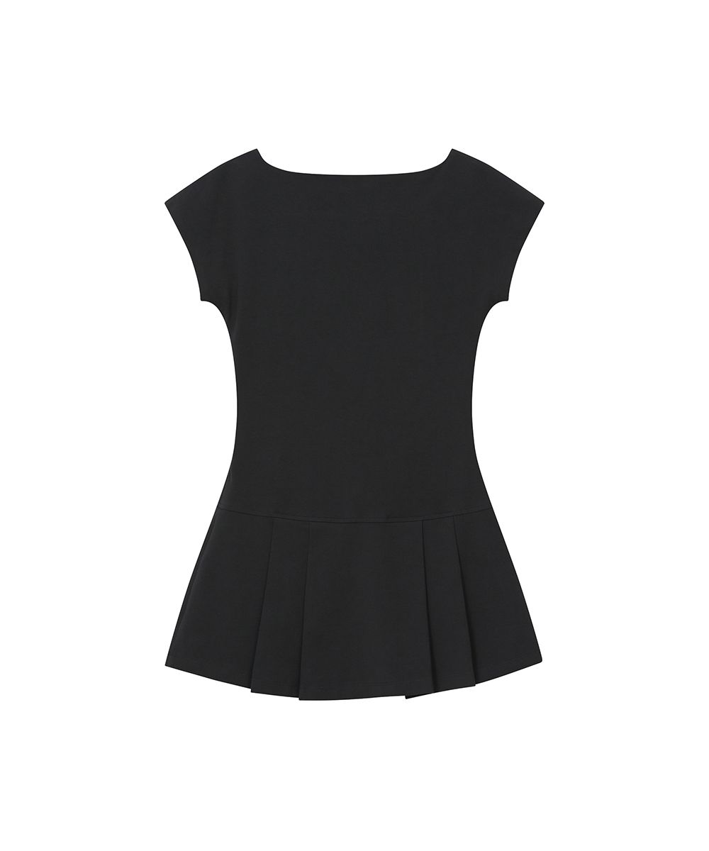 ワンピース miseki seoul Pleats button minionepiece1 미세키서울(MISEKI SEOUL) Pleats button mini onepiece BLACK