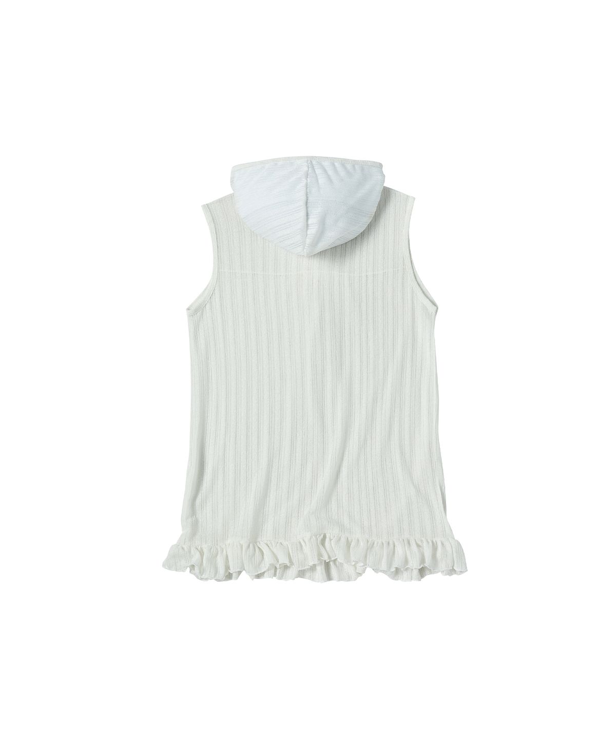 꼬모니노즈(COMONINOZ) W FRILL SLEEVELESS HOODIE [IVORY]