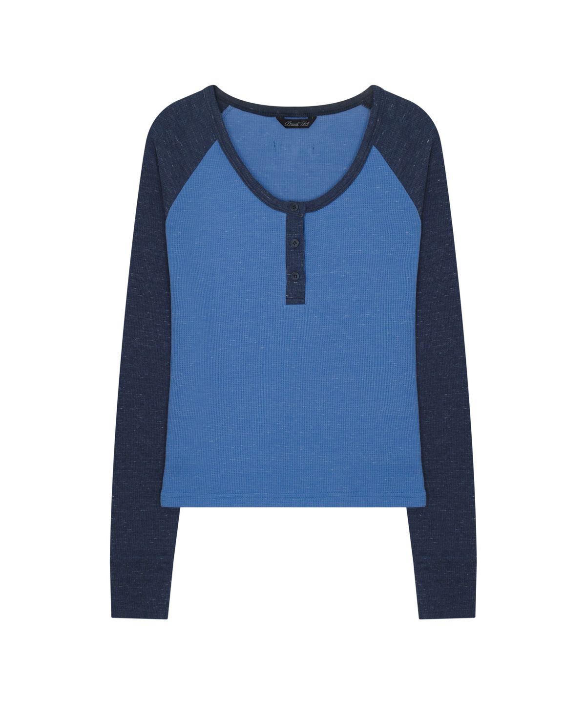 드렁크텍스트(DRUNKTXT) [Woman] Reglan Henly Neck Long Sleeve Sky Blue