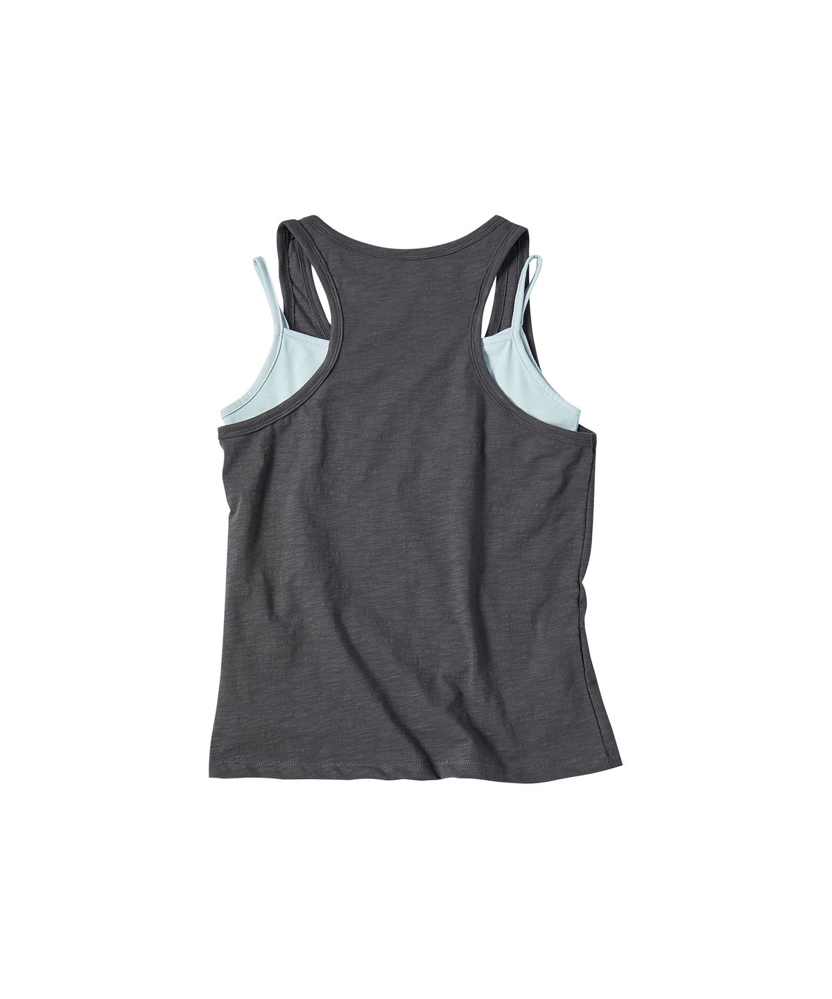 꼬모니노즈(COMONINOZ) W CRACK SLEEVELESS SET [DEEP GRAY]