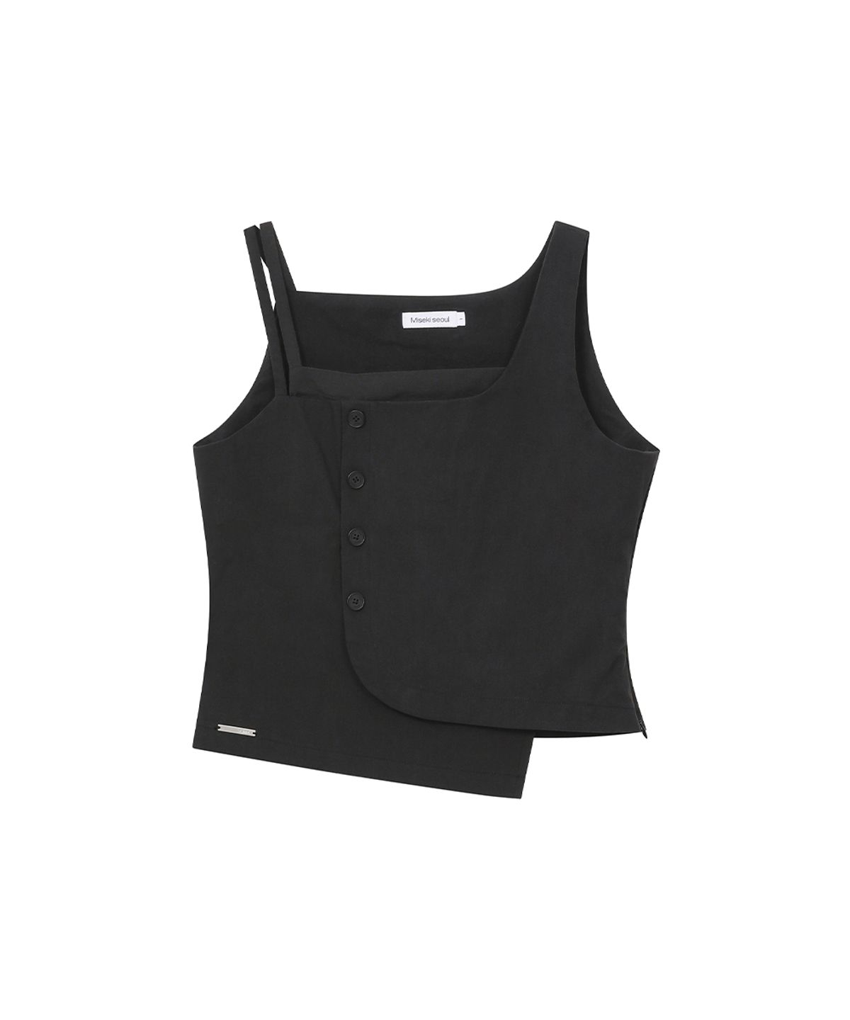 미세키서울(MISEKI SEOUL) Layered button sleeveless top BLACK