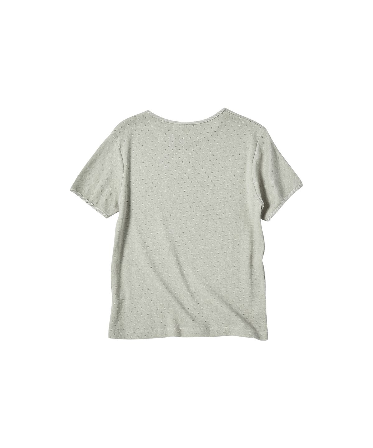 꼬모니노즈(COMONINOZ) W PIGMENT EYELET T-SHIRT [BEIGE]