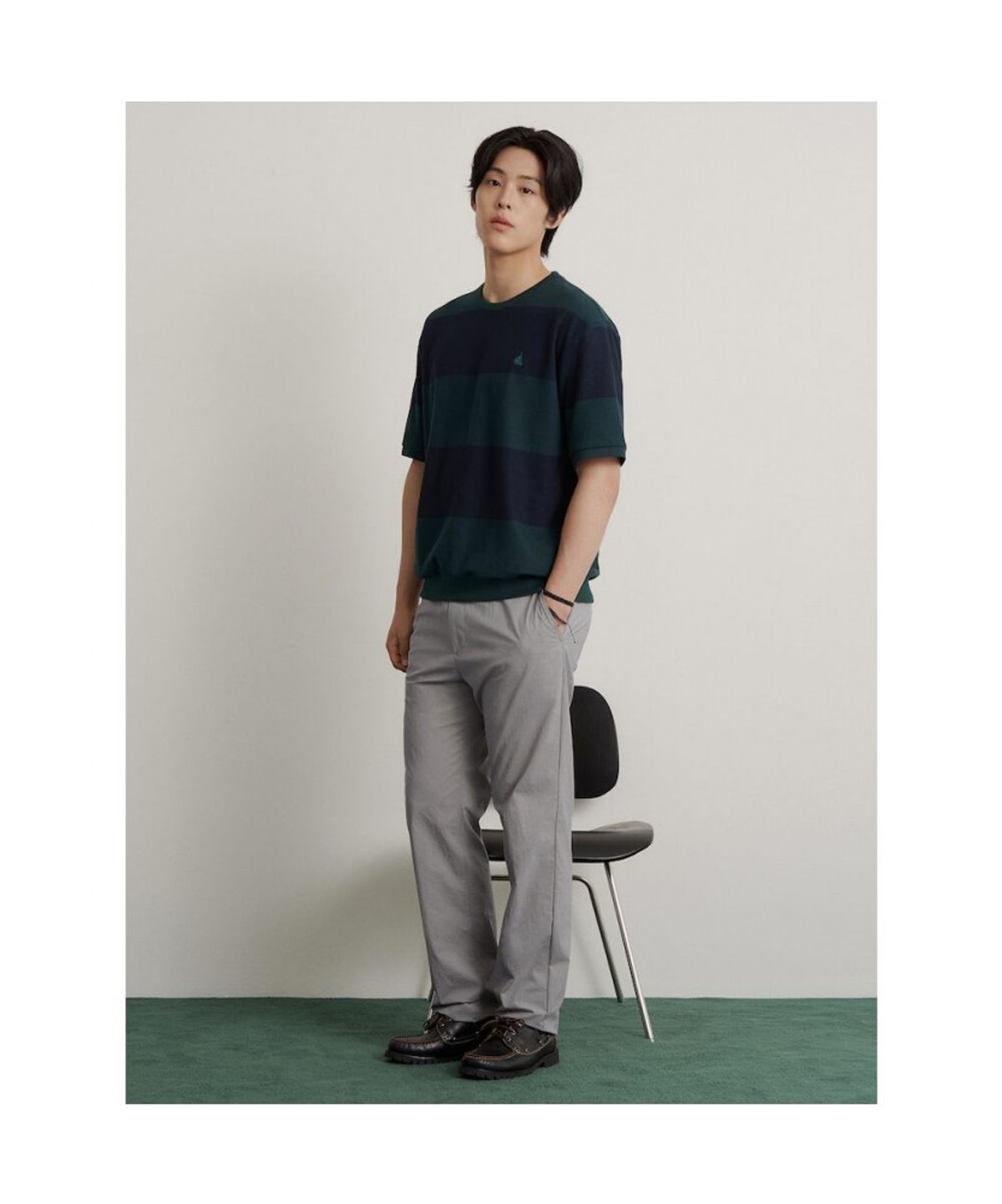 빈폴 멘(BEANPOLE MEN) 경량 스탠다드핏 팬츠  라이트 그레이