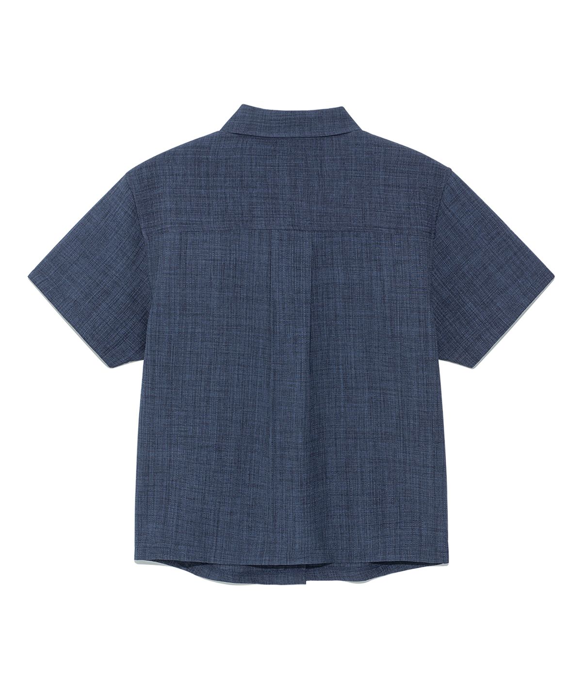 더콜디스트모먼트(THE COLDEST MOMENT) (w) TCM mini logo textured half shirt (navy)
