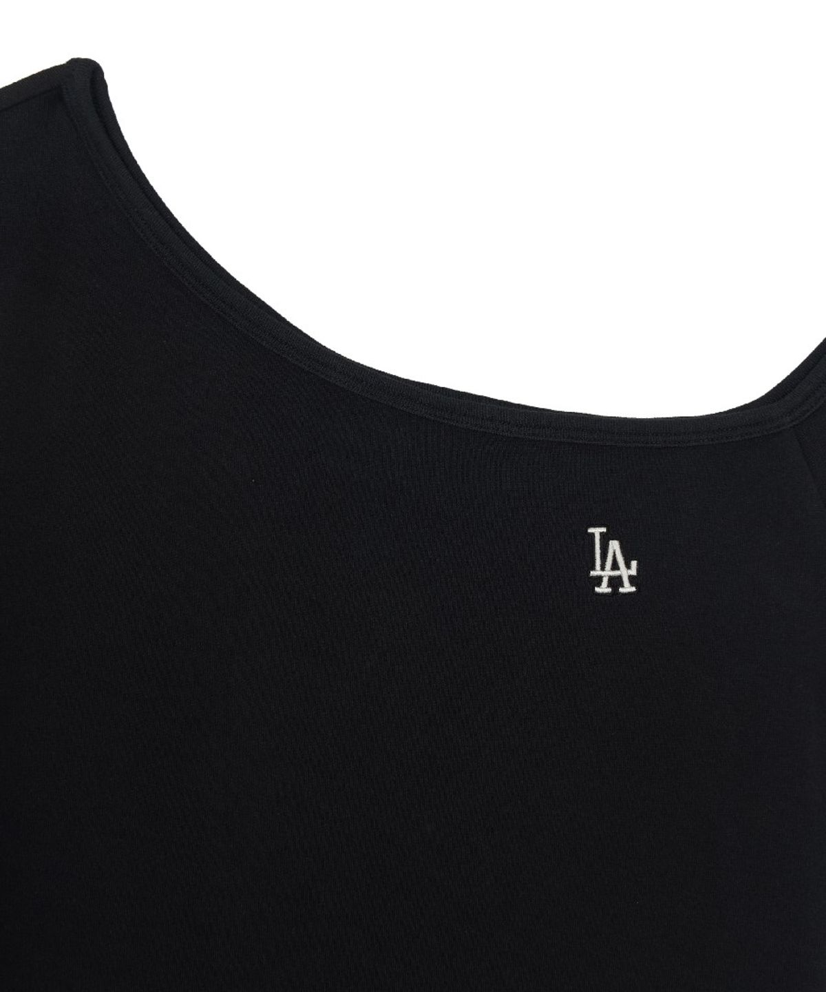 엠엘비(MLB) 여성 베이직 오프숄더 셔링 골지 원피스 LA (Black)