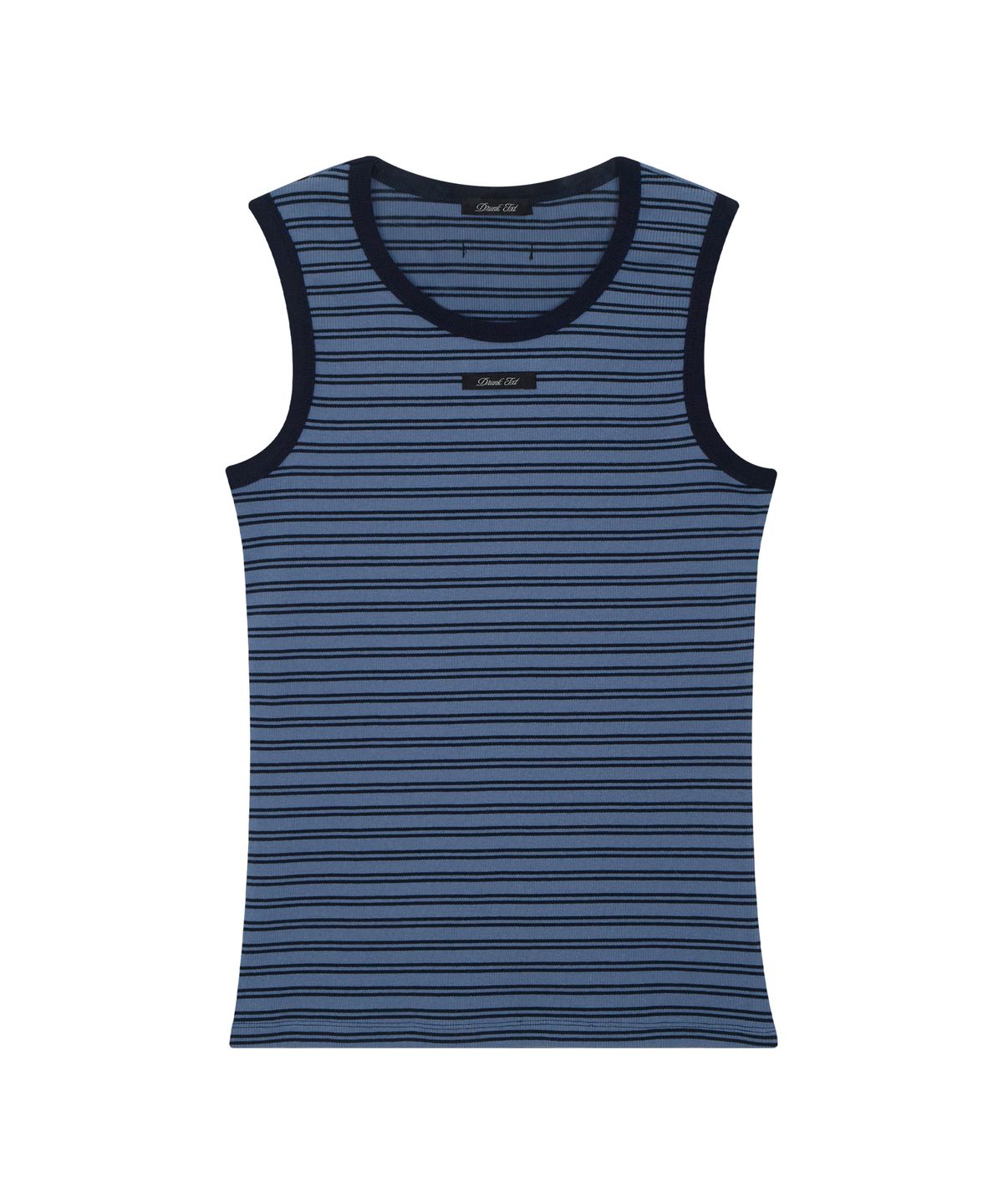 드렁크텍스트(DRUNKTXT) Stripe Tank Top Blue