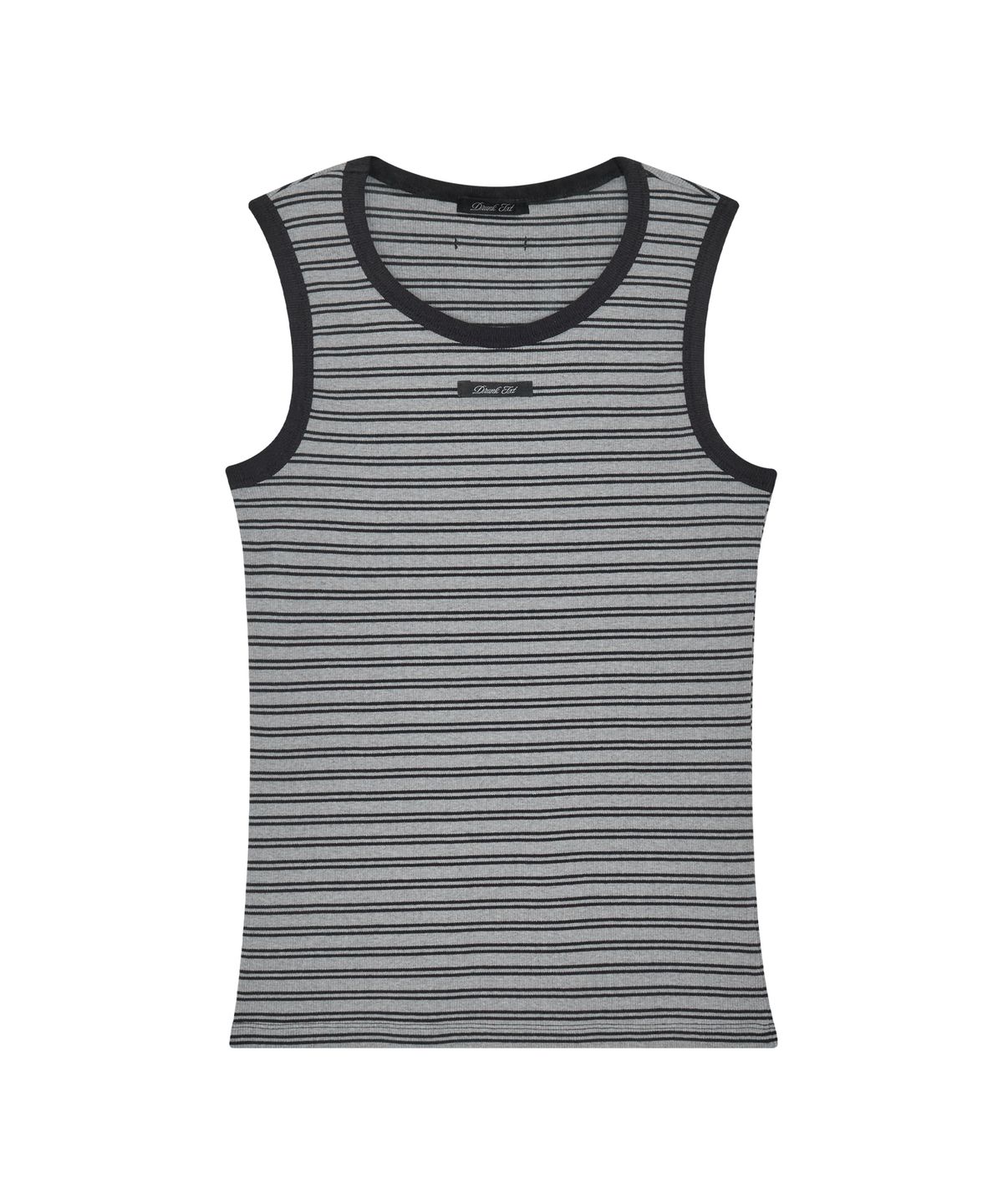 드렁크텍스트(DRUNKTXT) Stripe Tank Top Gray