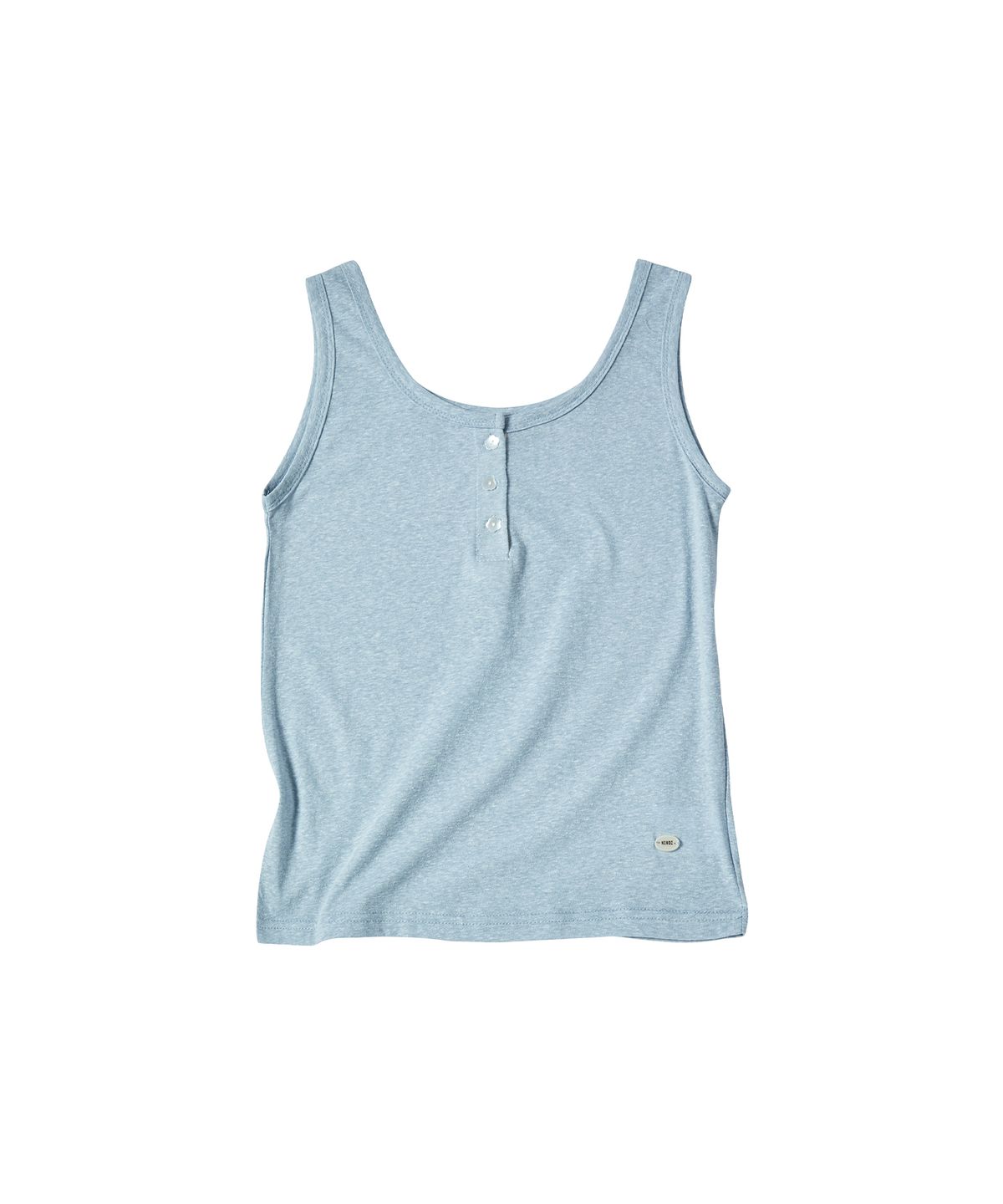 꼬모니노즈(COMONINOZ) W FLOWER BUTTON SLEEVELESS [SKY BLUE]
