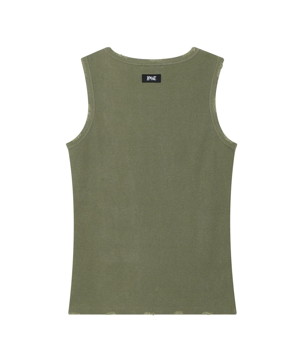 드렁크텍스트(DRUNKTXT) Damage Tank Top Khaki