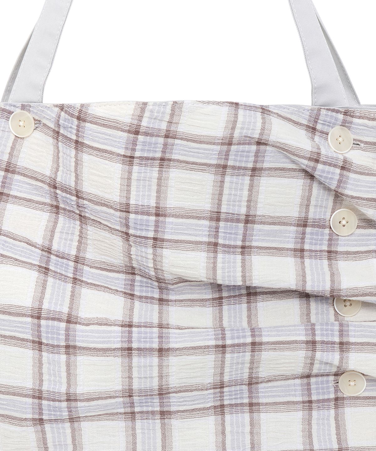 더콜디스트모먼트(THE COLDEST MOMENT) TCM 2way check pintuck bag (light grey)