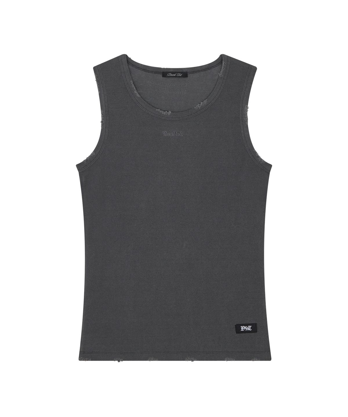 드렁크텍스트(DRUNKTXT) Damage Tank Top Charcoal