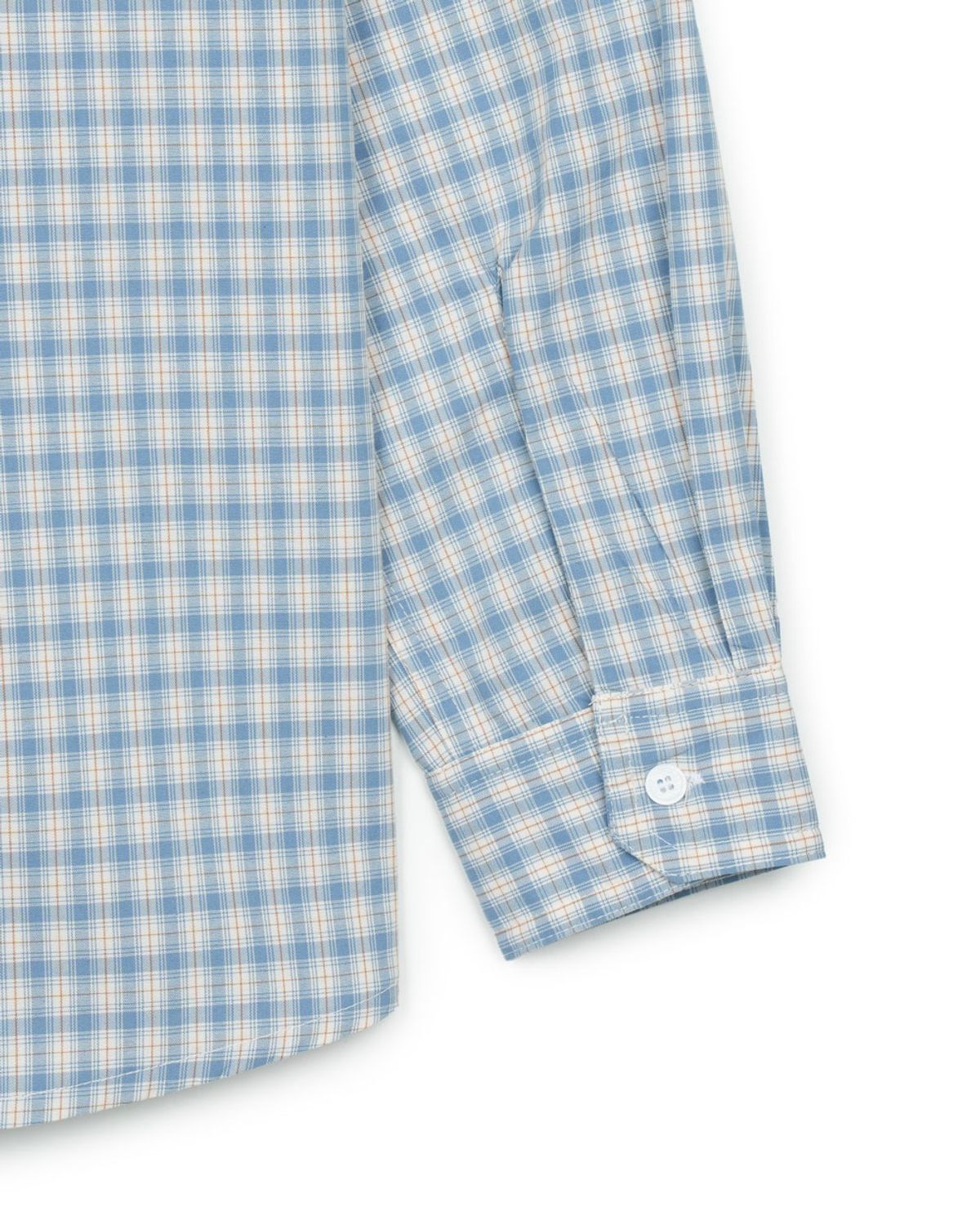 구보(GUVO) Gingham Check Shirt, sky-blue