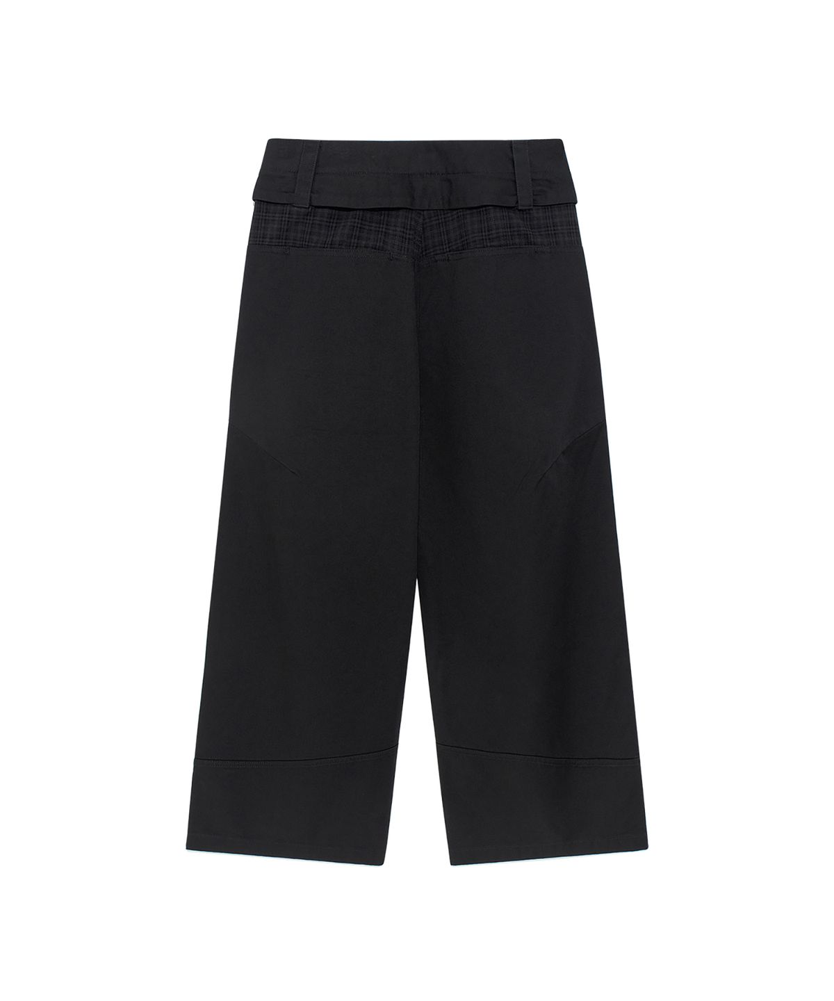 더콜디스트모먼트(THE COLDEST MOMENT) TCM belted check panel pants (black)