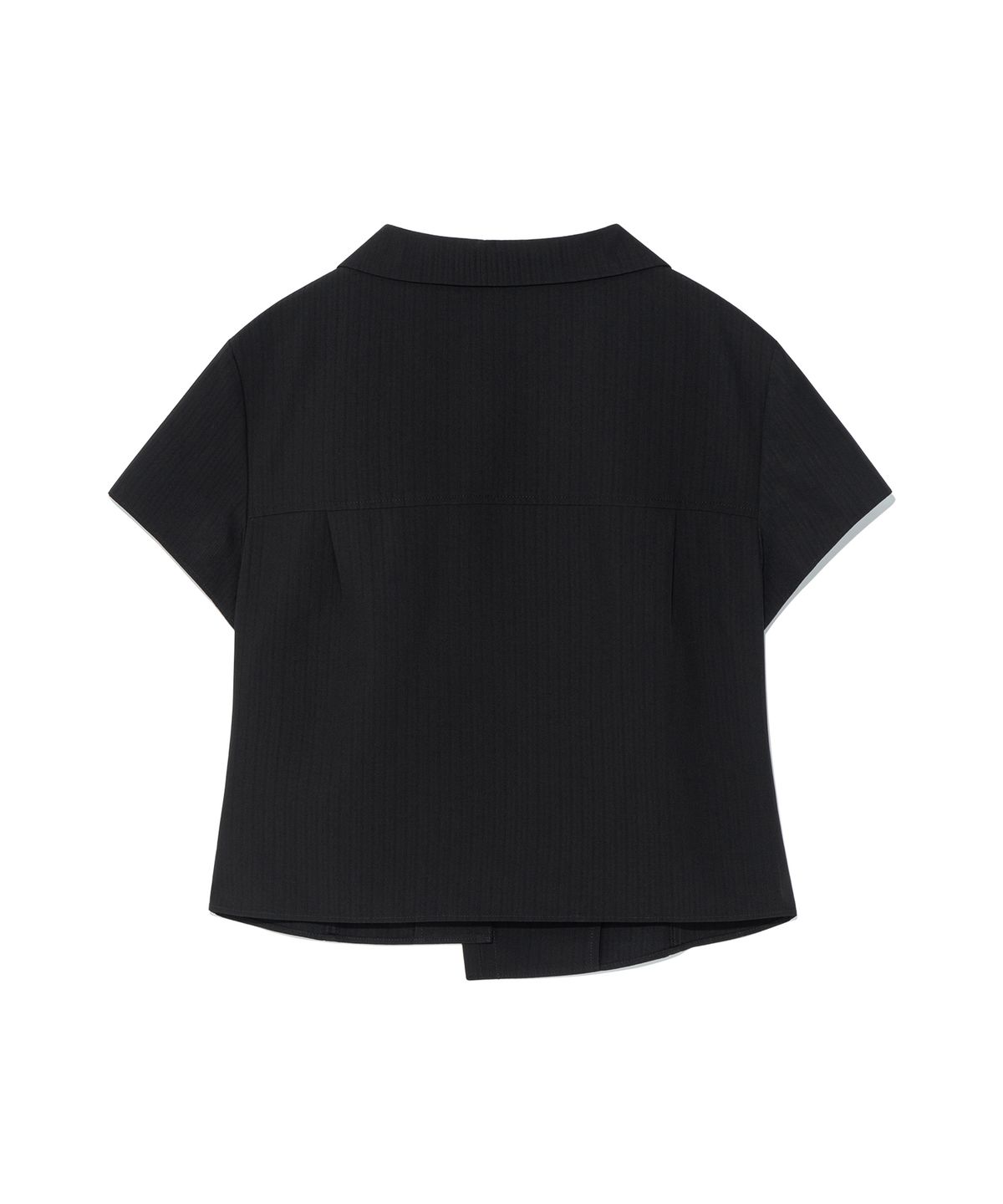 더콜디스트모먼트(THE COLDEST MOMENT) TCM 3-button stripe half shirt (black)