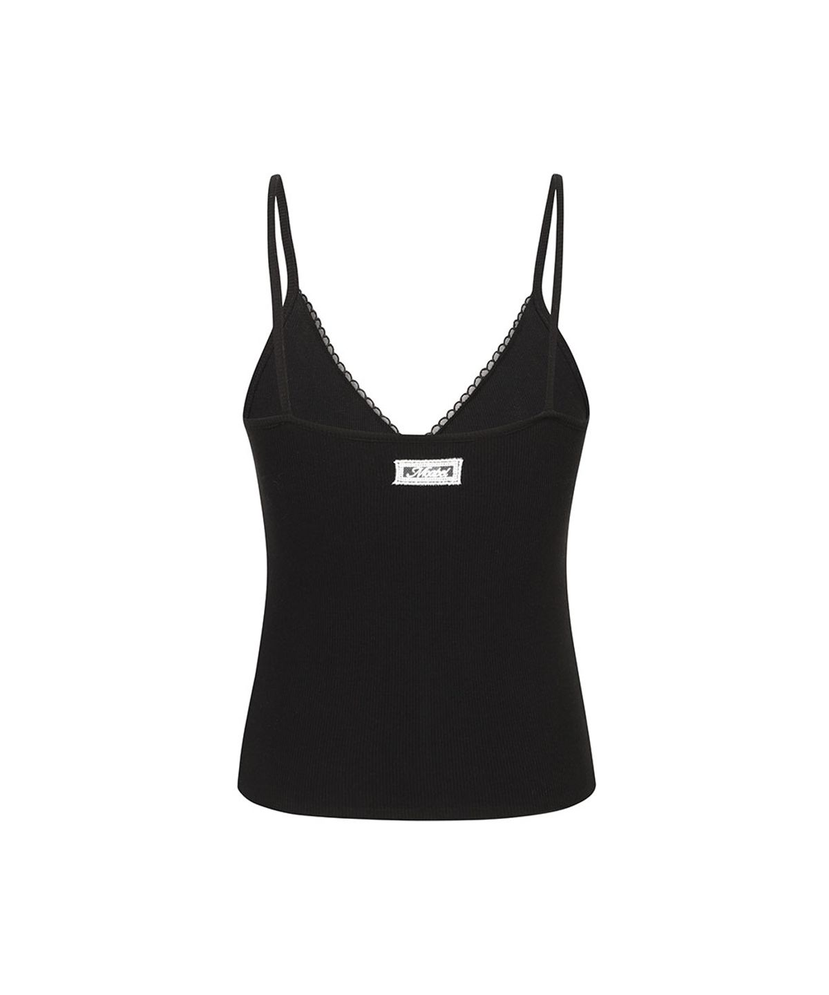 모아벨(MOABEL) LACE SILK SLEEVELESS TOP - BLACK