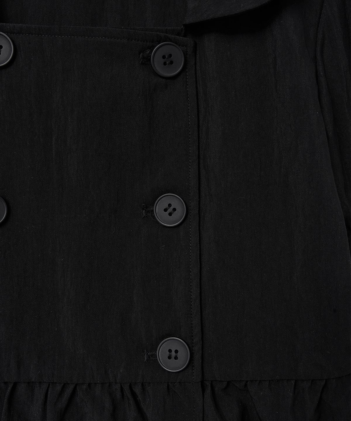 로우그(RAWGUE) 더블 버튼 플레어 셔츠_블랙