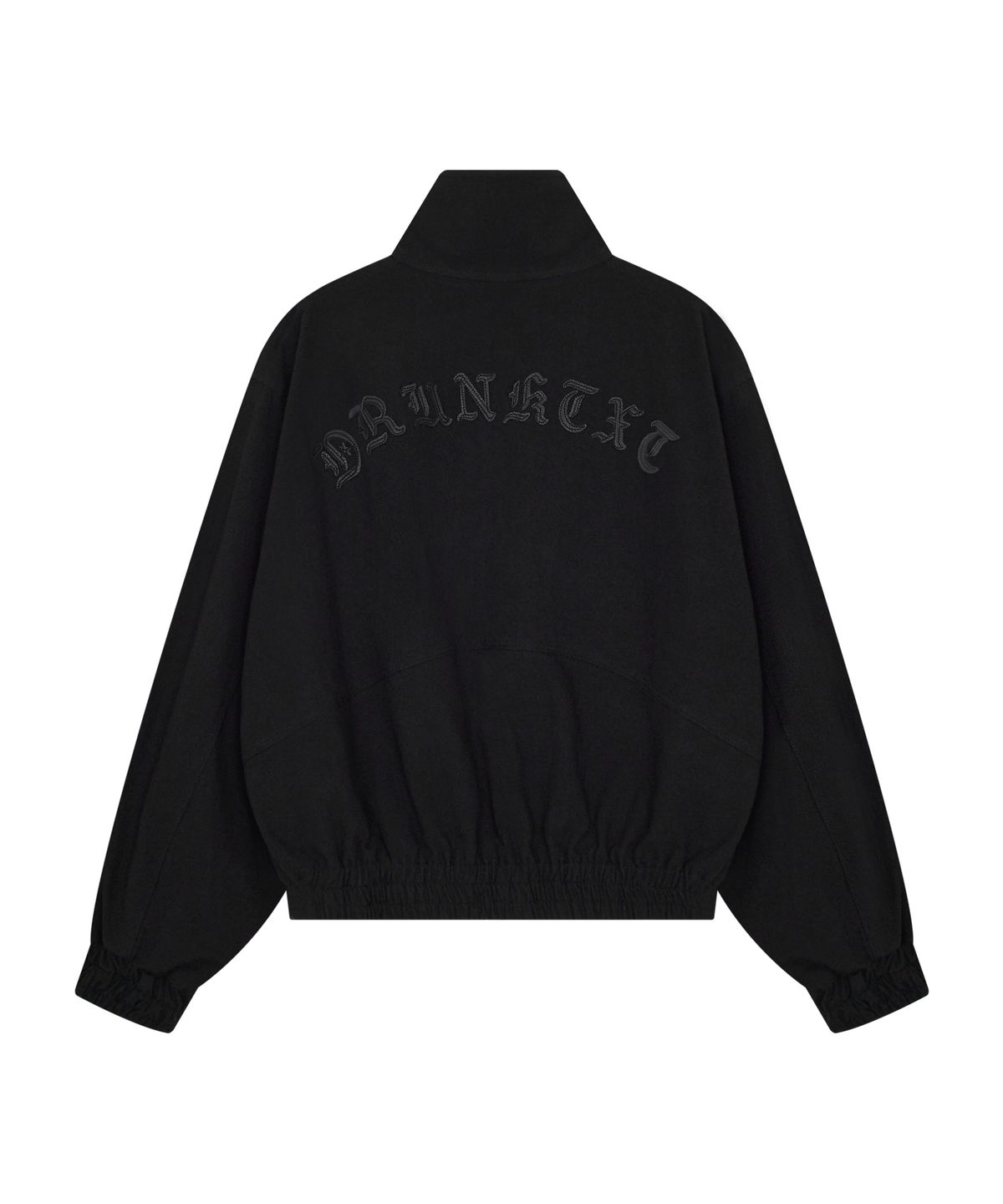 드렁크텍스트(DRUNKTXT) [Unisex]Pleather Patch Blouson Jacket Black