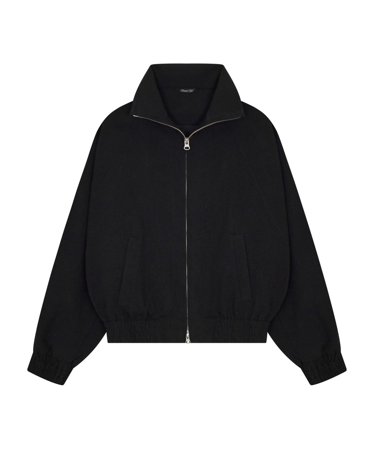 드렁크텍스트(DRUNKTXT) [Unisex]Pleather Patch Blouson Jacket Black