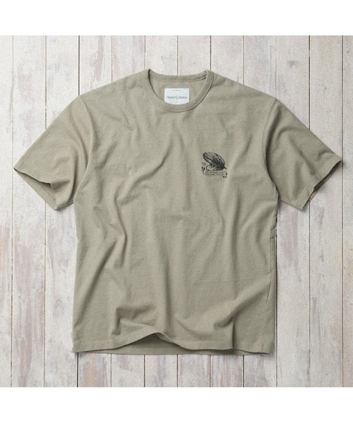 헨리코튼(HENRY COTTONS) [Fly Fishing Club] Fishing Graphic Round T-Shirt AZTAM26220KHL