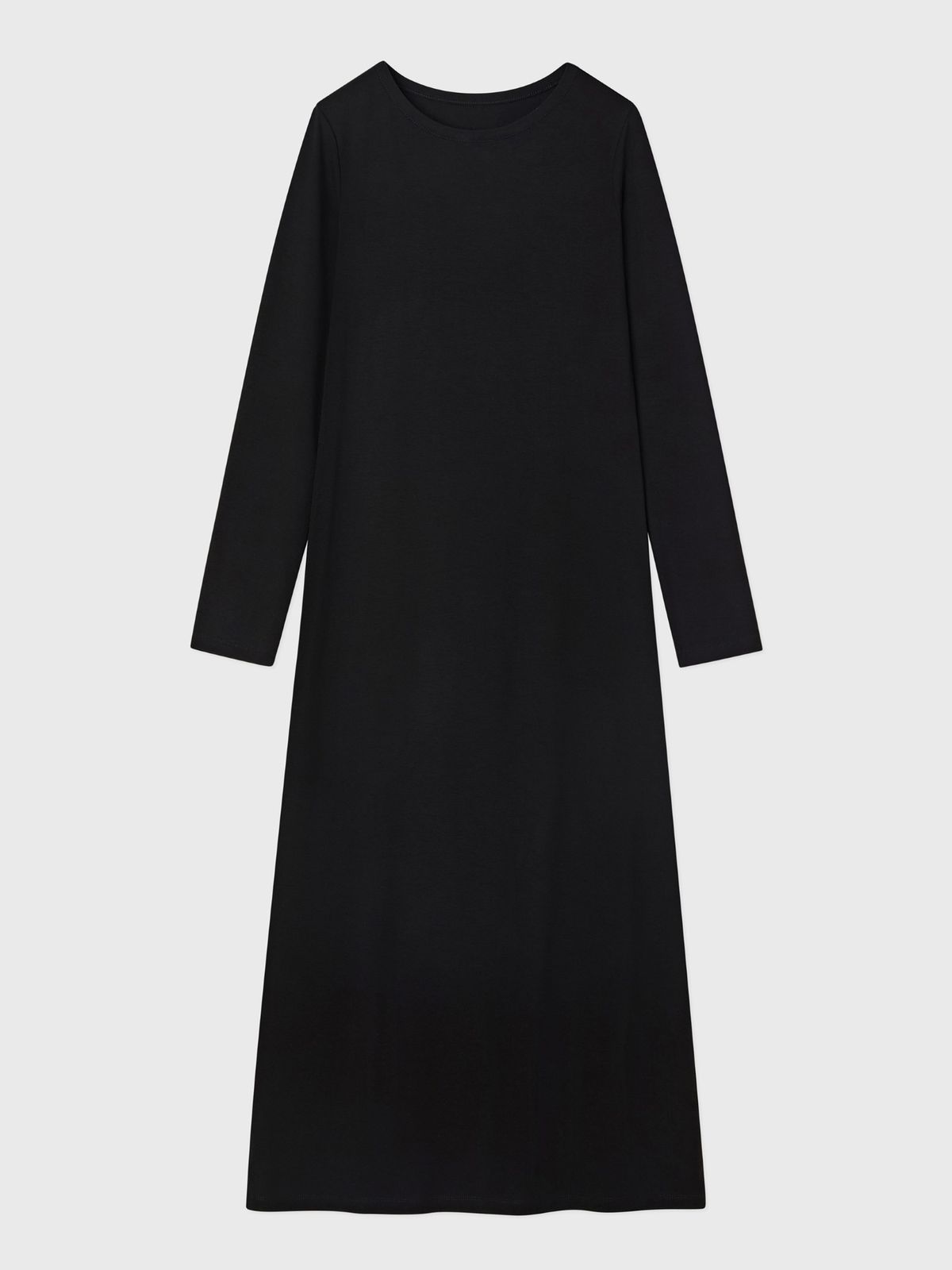 잡화룸(JABHUAROOM) MAXI TAG DRESS, (BLACK)