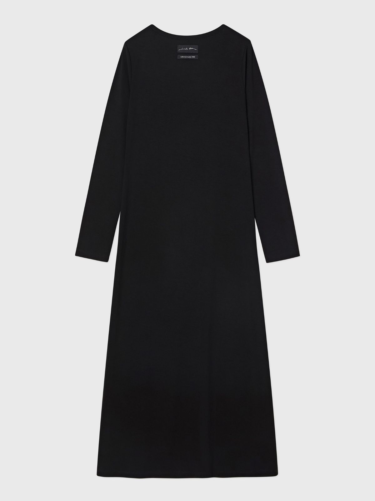 잡화룸(JABHUAROOM) MAXI TAG DRESS, (BLACK)
