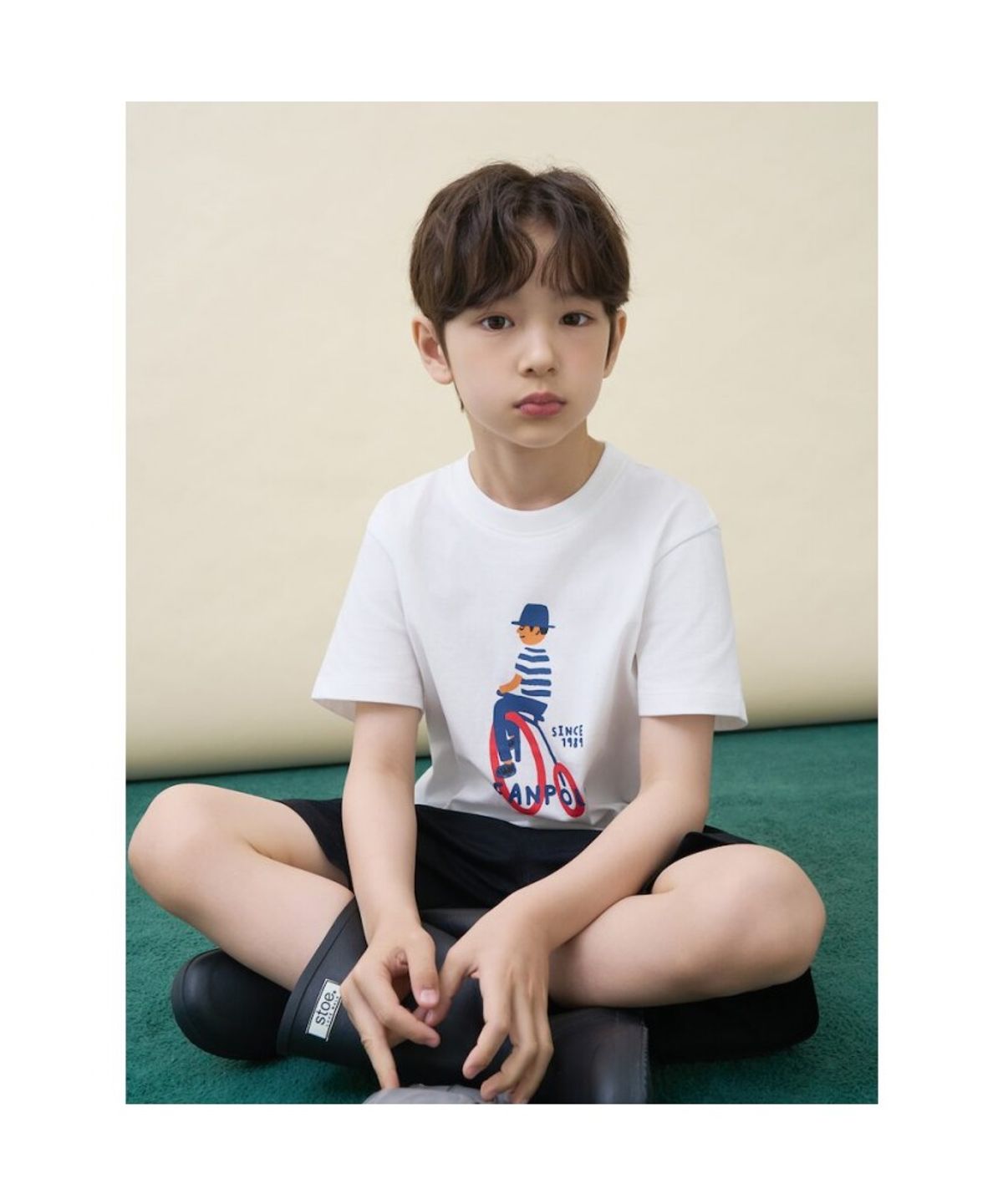 빈폴 키즈(BEANPOLE KIDS) 빈폴 나야나 자전거 그래픽 티셔츠  화이트 (BI6442U081)