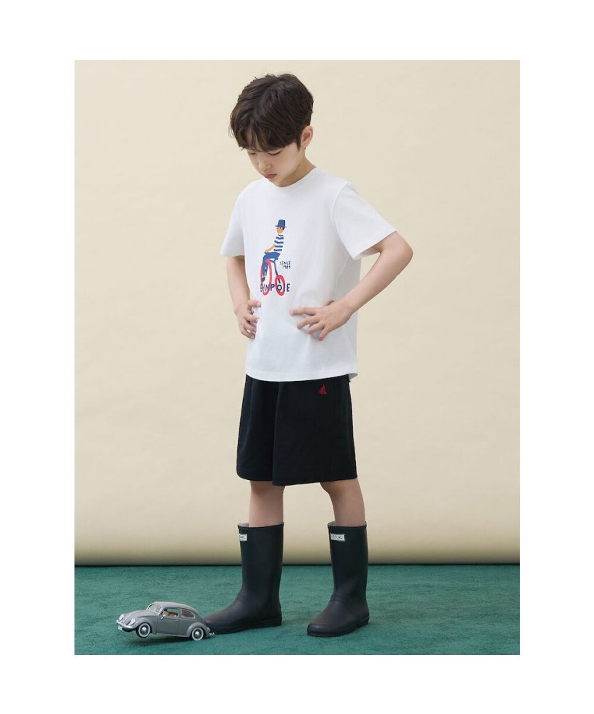 빈폴 키즈(BEANPOLE KIDS) 빈폴 나야나 자전거 그래픽 티셔츠  화이트 (BI6442U081)