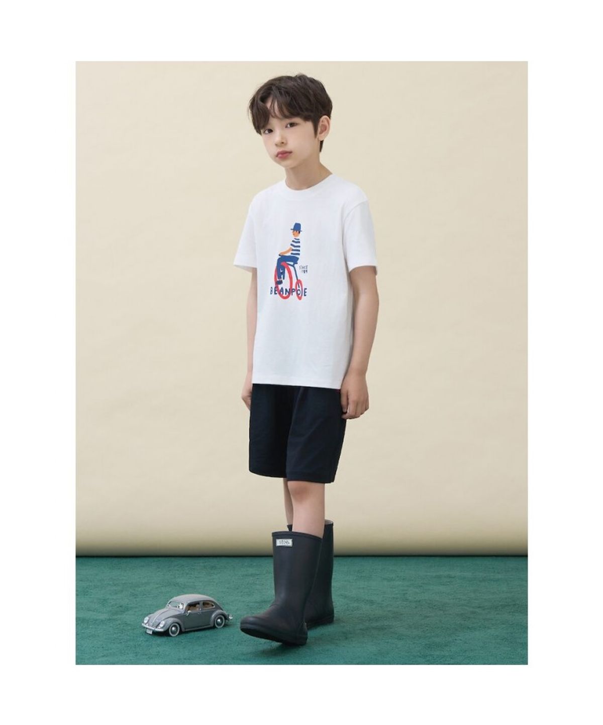 빈폴 키즈(BEANPOLE KIDS) 빈폴 나야나 자전거 그래픽 티셔츠  화이트 (BI6442U081)