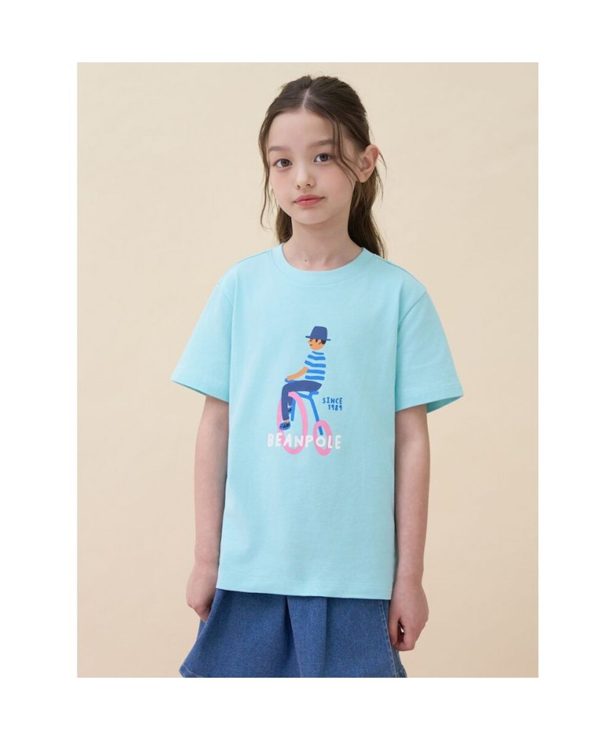 빈폴 키즈(BEANPOLE KIDS) 빈폴 나야나 자전거 그래픽 티셔츠  라이트 그린 (BI6442U08L)