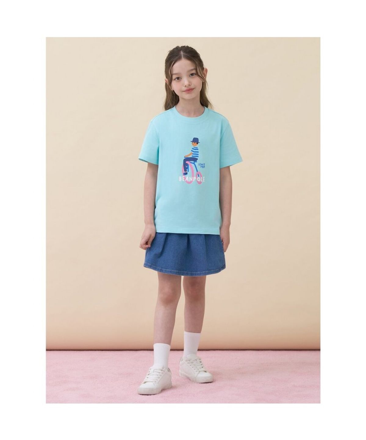 빈폴 키즈(BEANPOLE KIDS) 빈폴 나야나 자전거 그래픽 티셔츠  라이트 그린 (BI6442U08L)