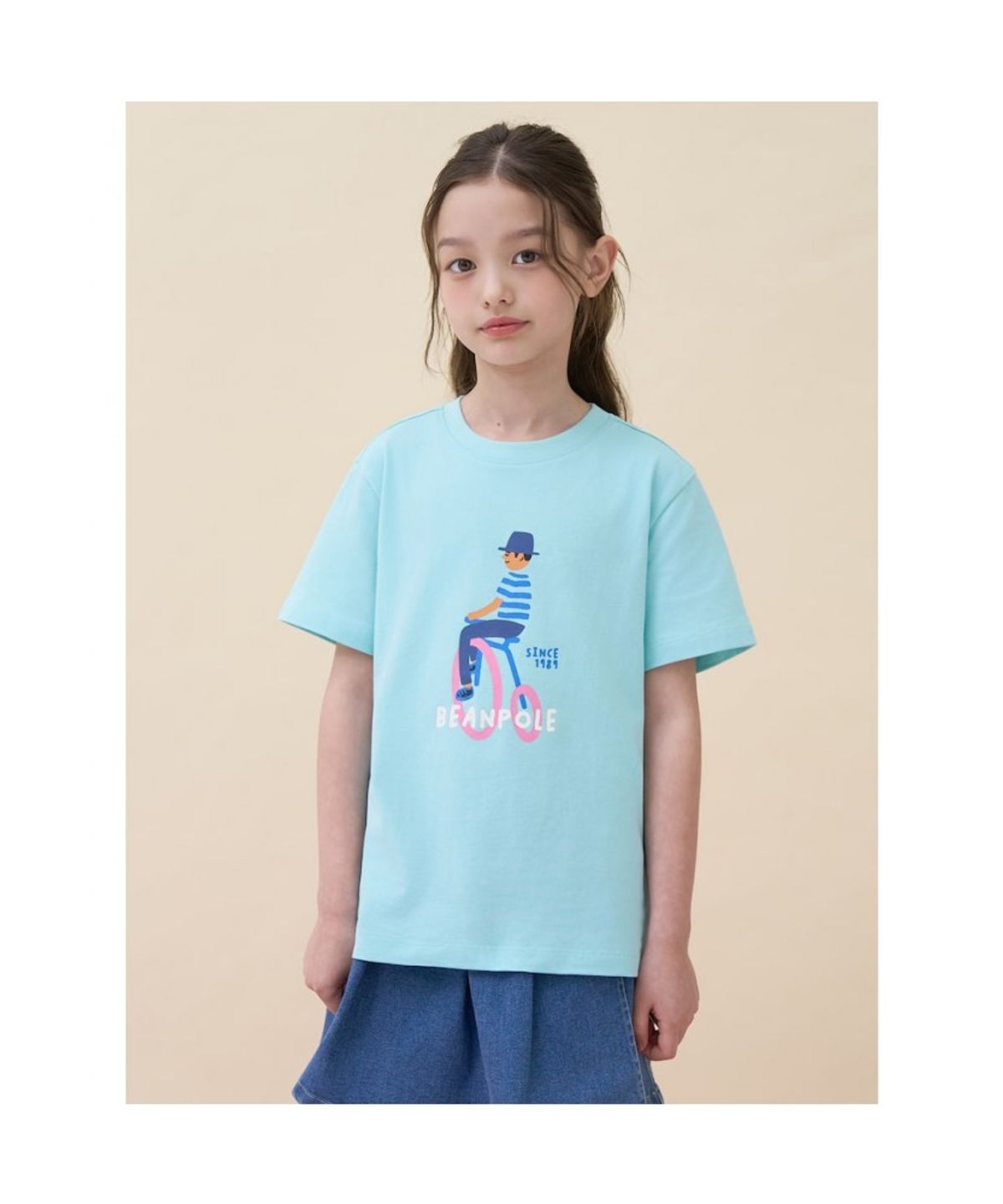 빈폴 키즈(BEANPOLE KIDS) 빈폴 나야나 자전거 그래픽 티셔츠  라이트 그린 (BI6442U08L)