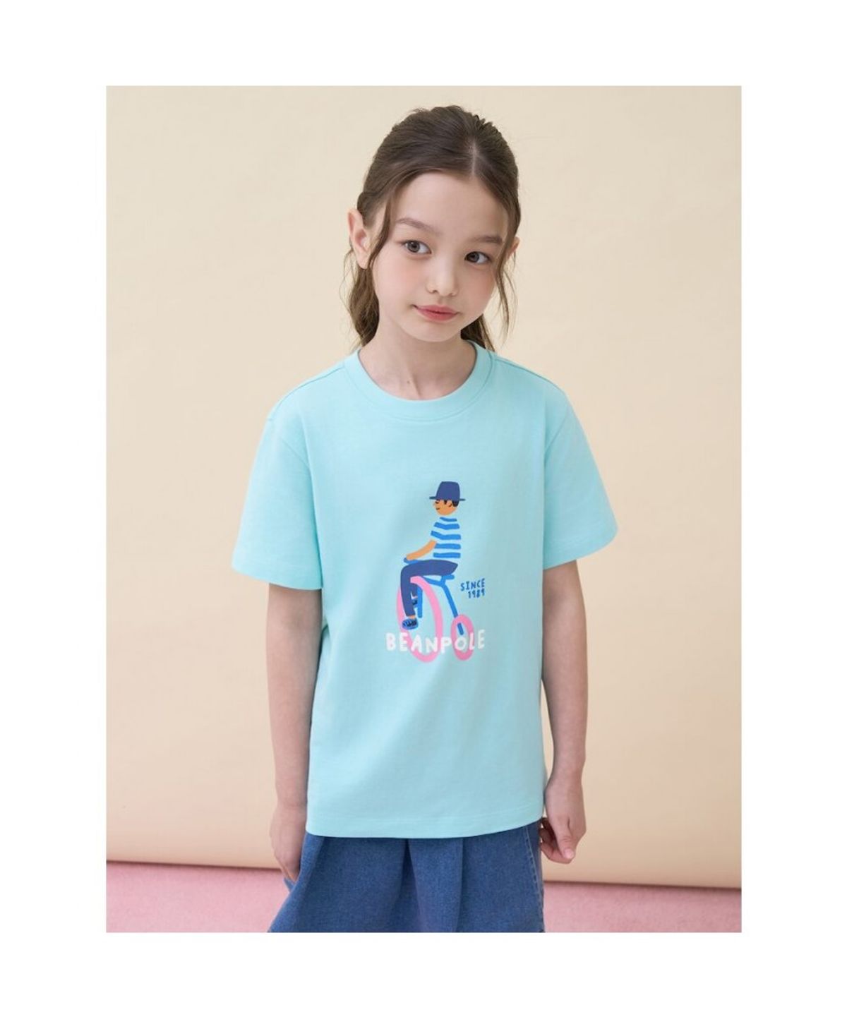 빈폴 키즈(BEANPOLE KIDS) 빈폴 나야나 자전거 그래픽 티셔츠  라이트 그린 (BI6442U08L)