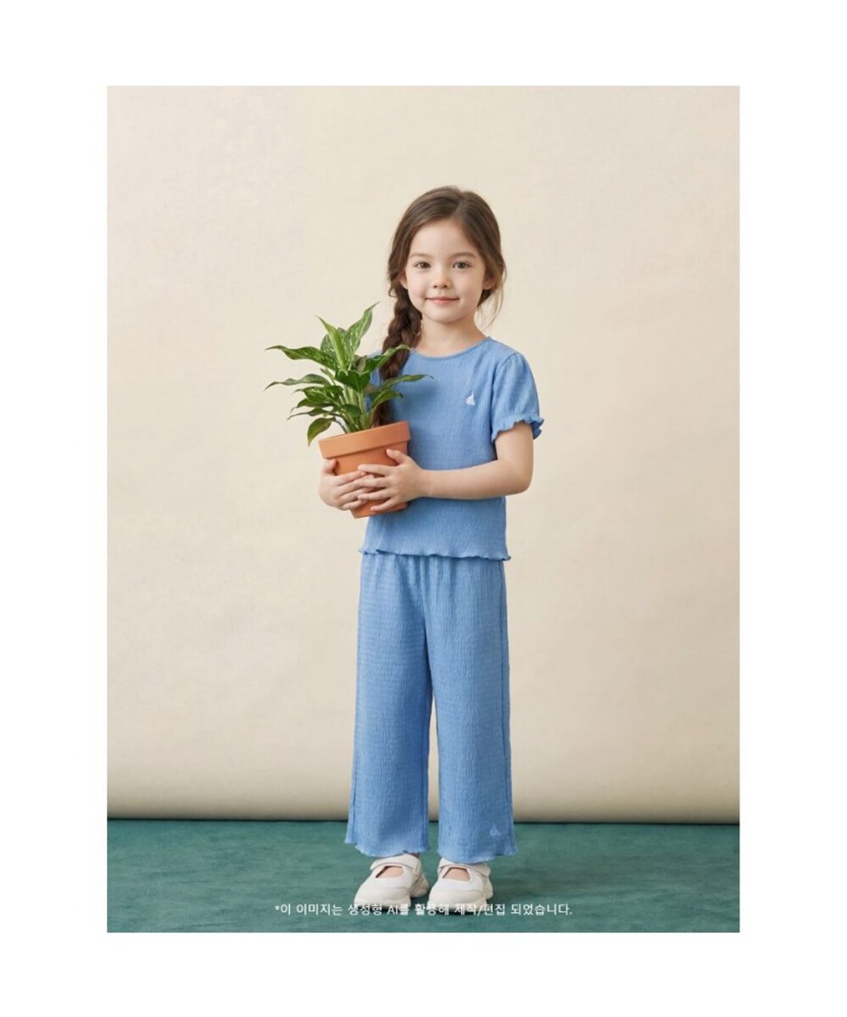 빈폴 키즈(BEANPOLE KIDS) 핫썸머 차르르 주름지 투피스  스카이 블루 (BI6471G01Q)