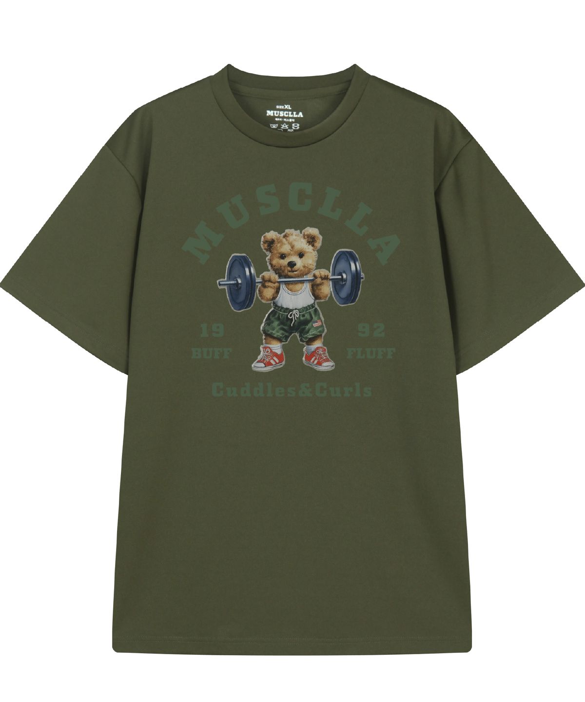 드리프트아웃(DRIFTOUT) 바벨 머슬 테디베어 기능성  반팔 티셔츠 (5color)