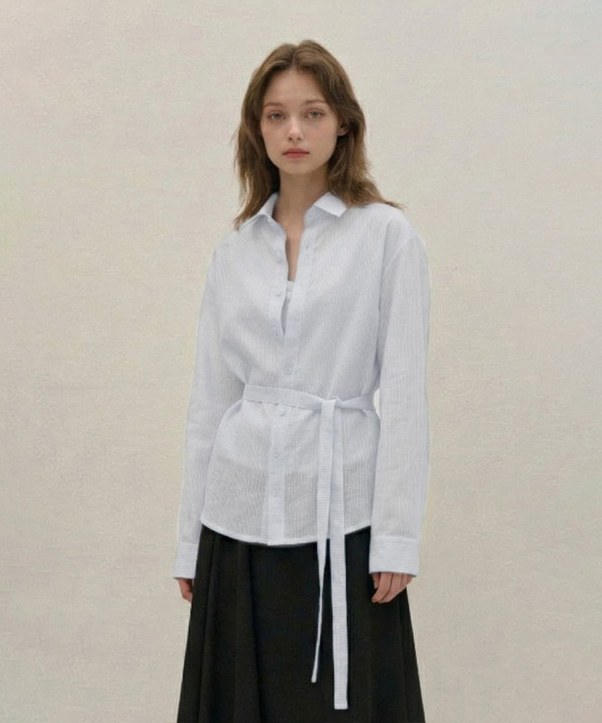 카미노(CAMINO) 스트라이프 셔츠 화이트