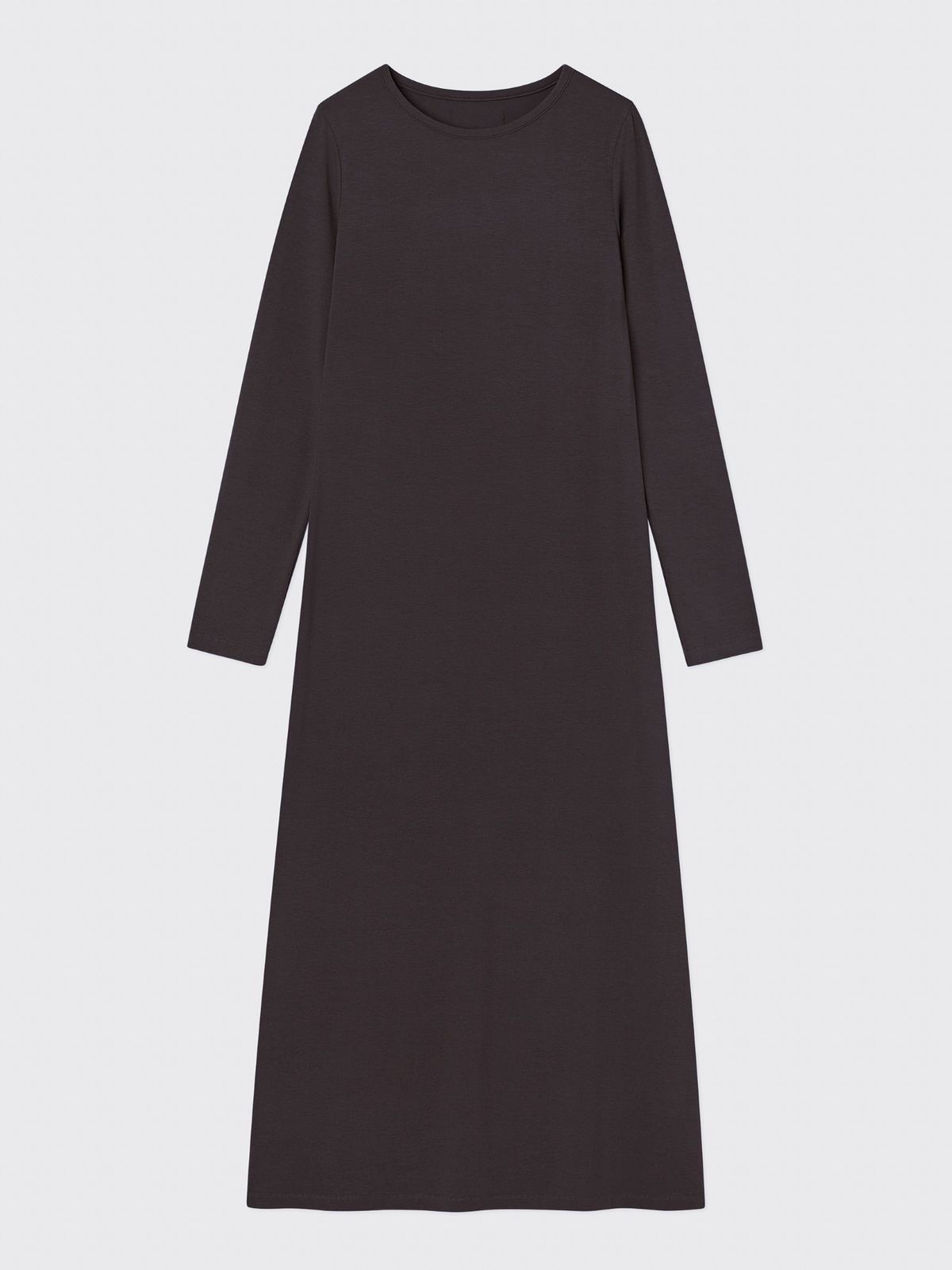 잡화룸(JABHUAROOM) MAXI TAG DRESS, (PURPLE BROWN)